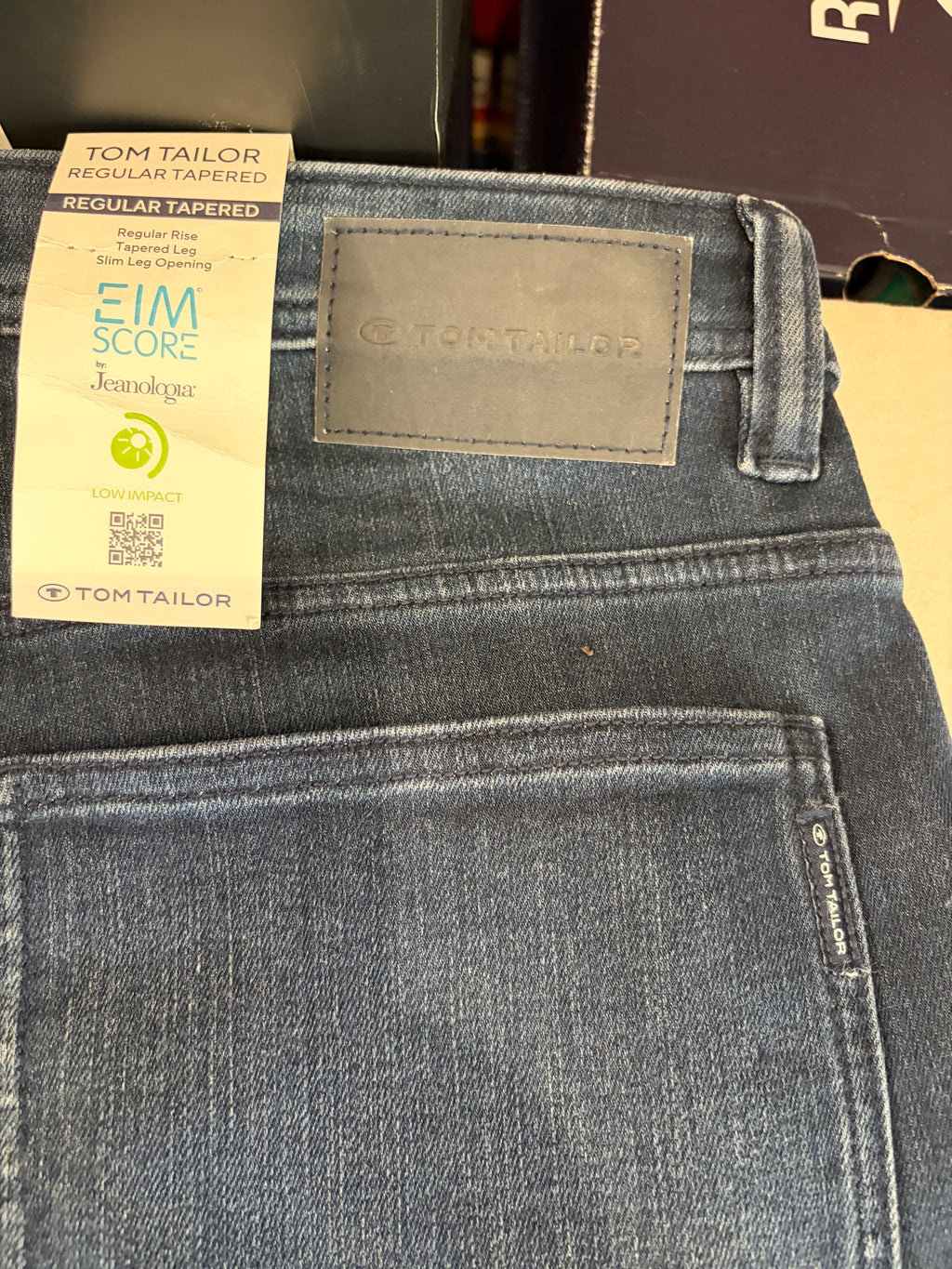 Jean Tom Tailor Regular Tapered Thermolite EcoMade Homme Bleu Denim W36 L32 Neuf