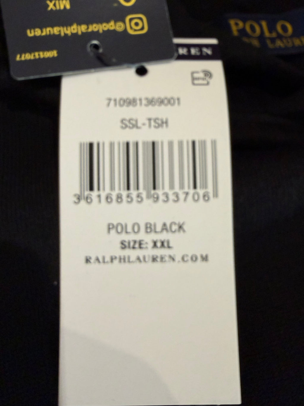 Sweat à Capuche Polo Ralph Lauren Homme Noir – Logo Brodé – Taille XXL – Neuf