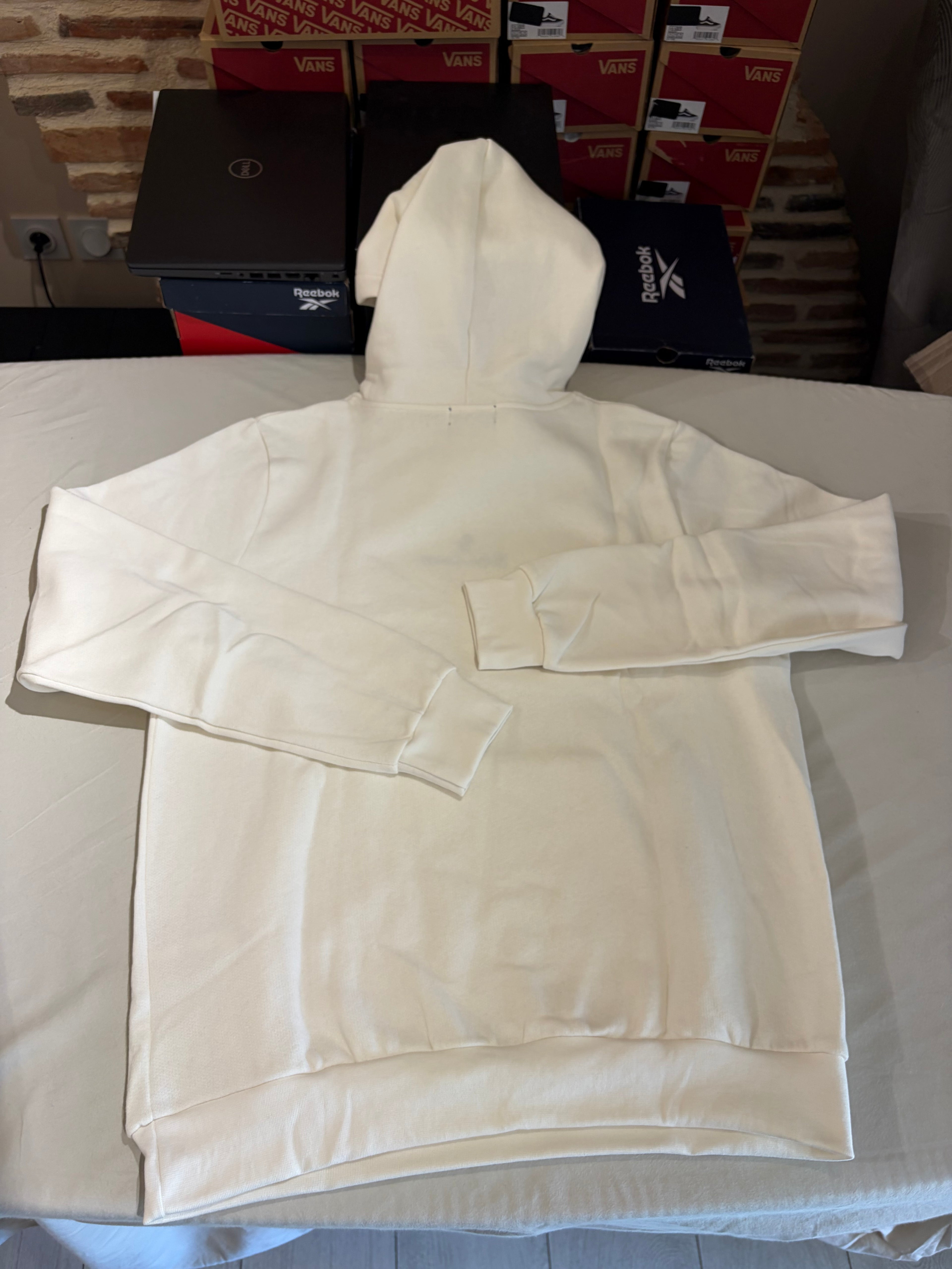 Sweat à capuche Polo Ralph Lauren blanc cassé brodé – Homme – Taille XL