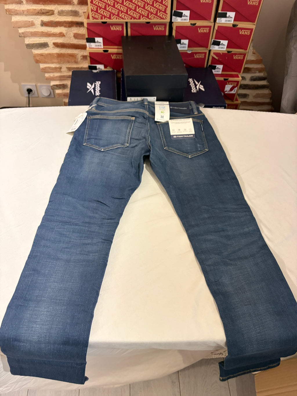 Jean Tom Tailor Josh Regular Slim SuperFlex Denim Homme Bleu – Neuf avec étiquettes – Taille 29/32
