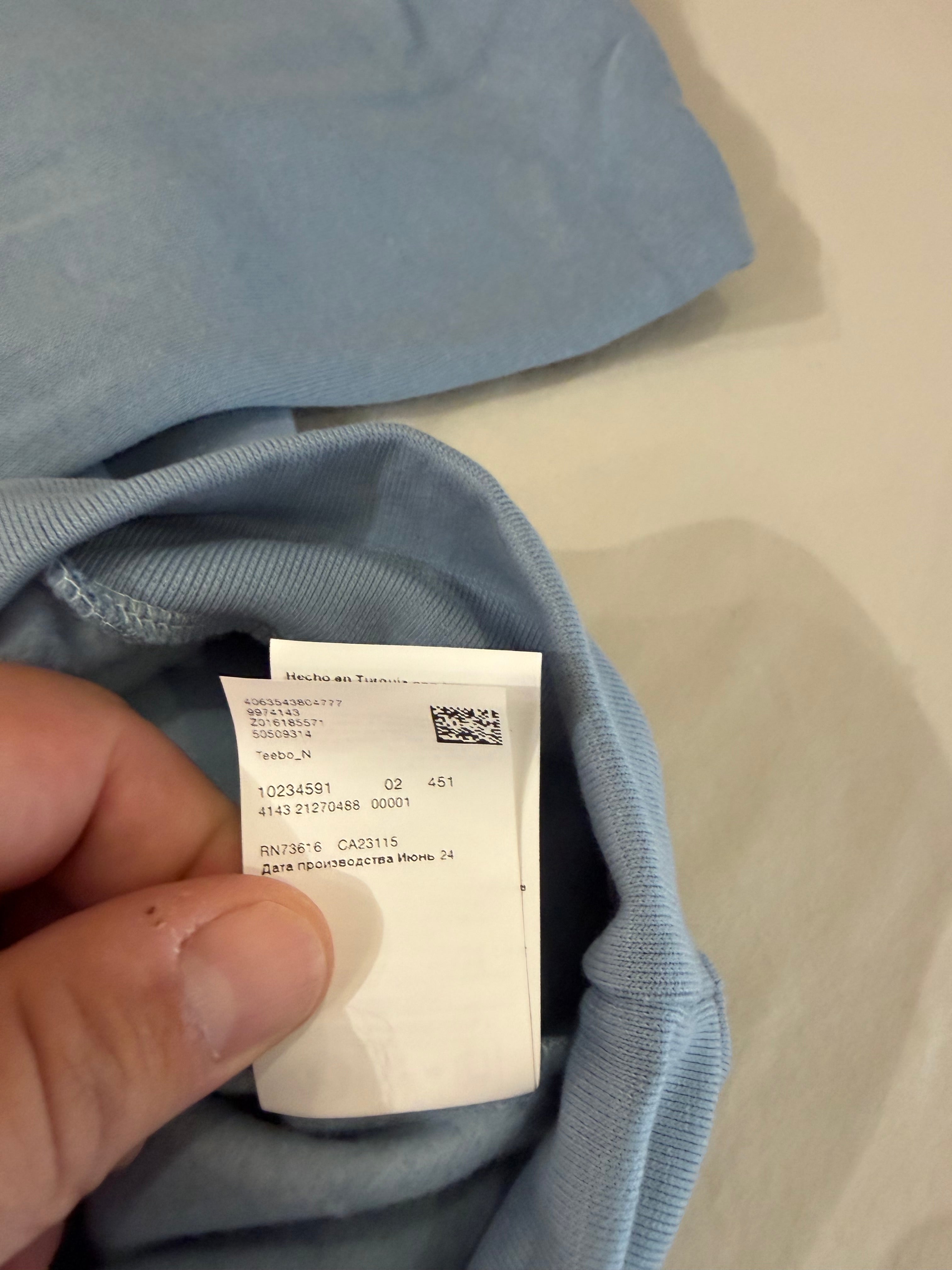 BOSS – Sweat à Capuche Homme Bleu Ciel Logo Patch – Taille M