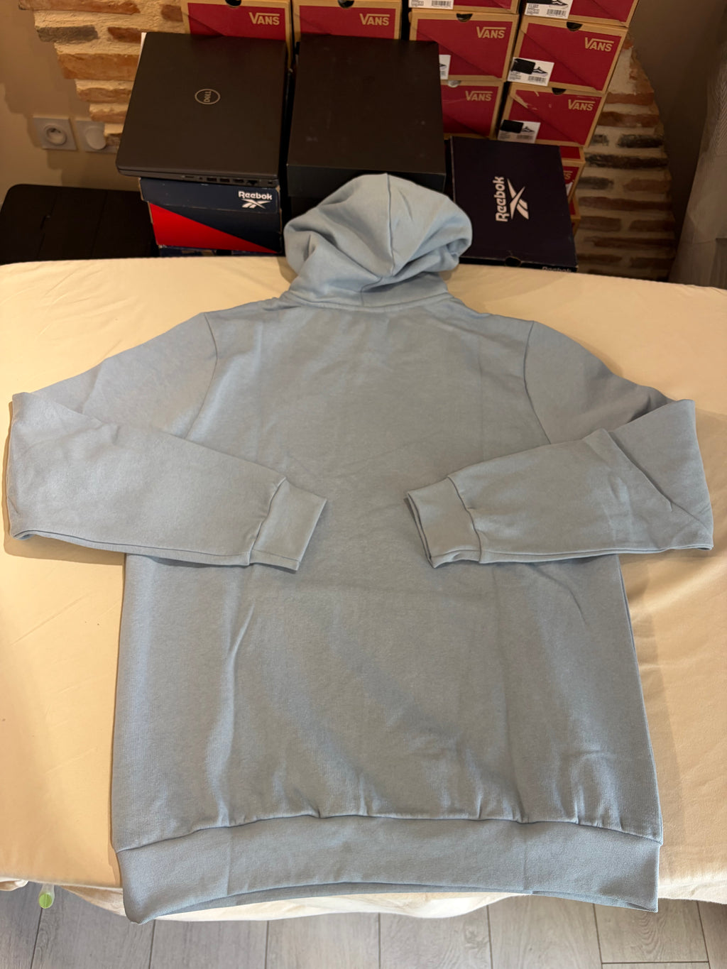 Sweat à capuche BOSS Wetalk Bleu Clair Homme XL - Logo ton sur ton - Neuf