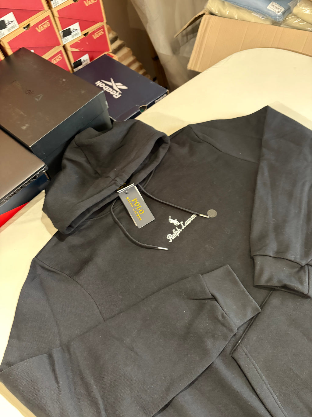 Sweat à Capuche Polo Ralph Lauren Homme Noir – Logo Brodé – Taille XXL – Neuf
