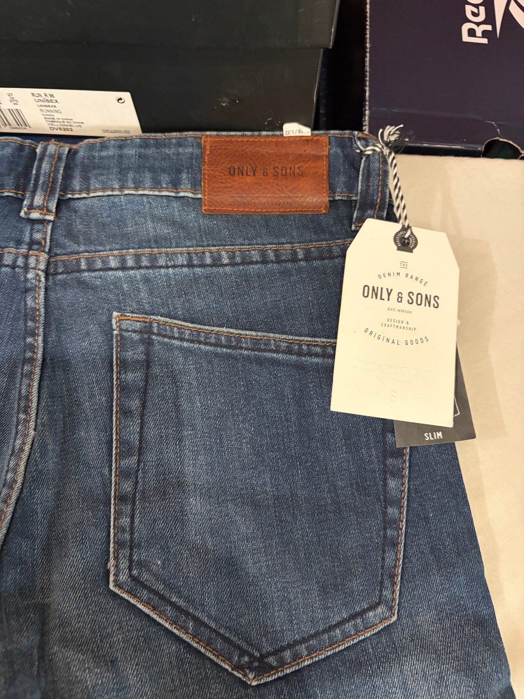 Only & Sons Jean Homme Slim Bleu Denim 28/32 Neuf avec Étiquettes