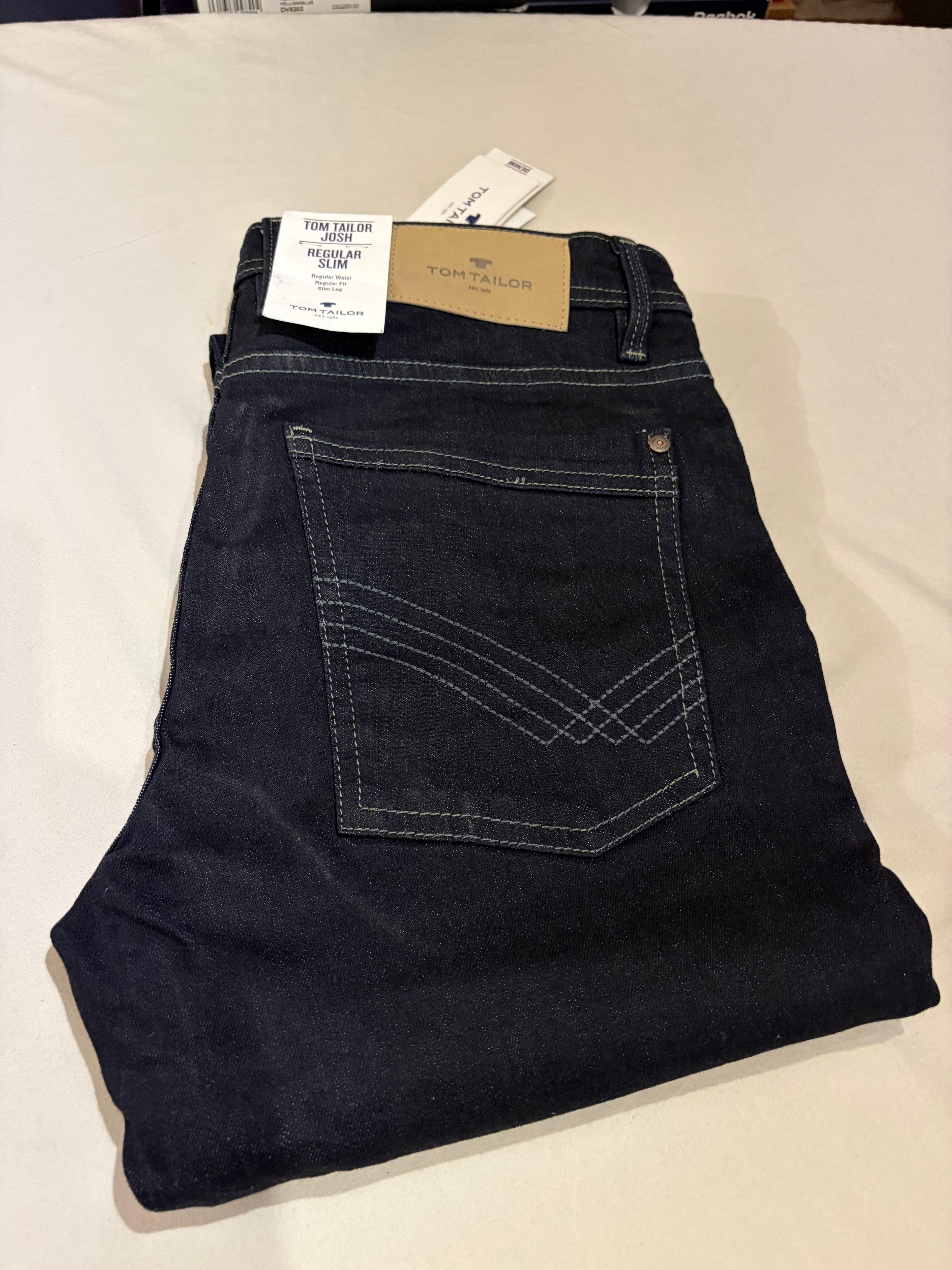 Jean Tom Tailor Josh Regular Slim Homme Bleu Brut – Neuf avec étiquettes – Taille 31/32