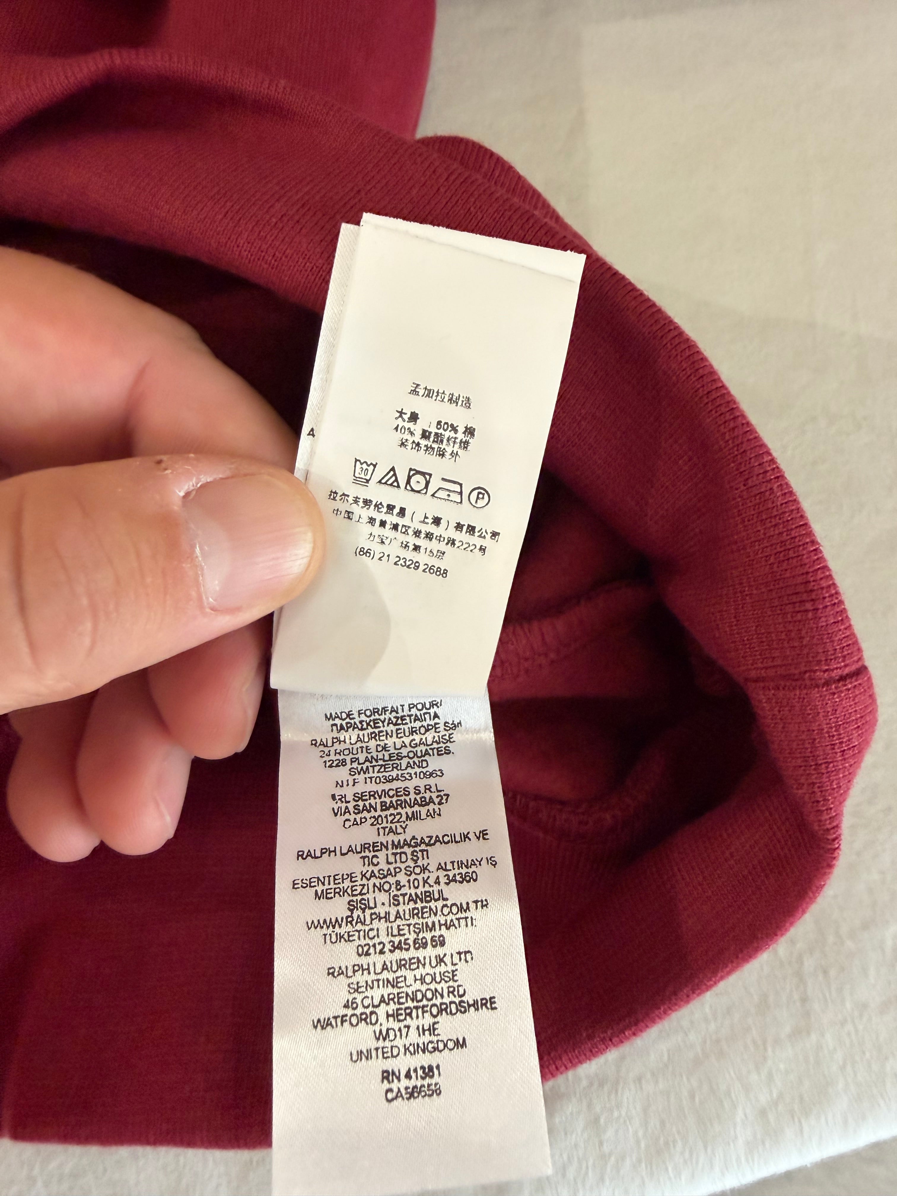 Sweat à capuche Polo Ralph Lauren Homme Bordeaux Classic Wine Taille XXL - Logo Brodé - Neuf