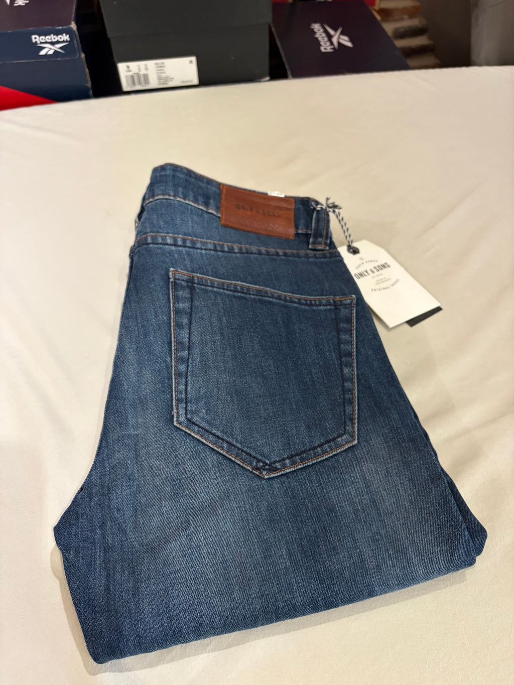 Only & Sons Jean Homme Slim Bleu Denim 28/32 Neuf avec Étiquettes