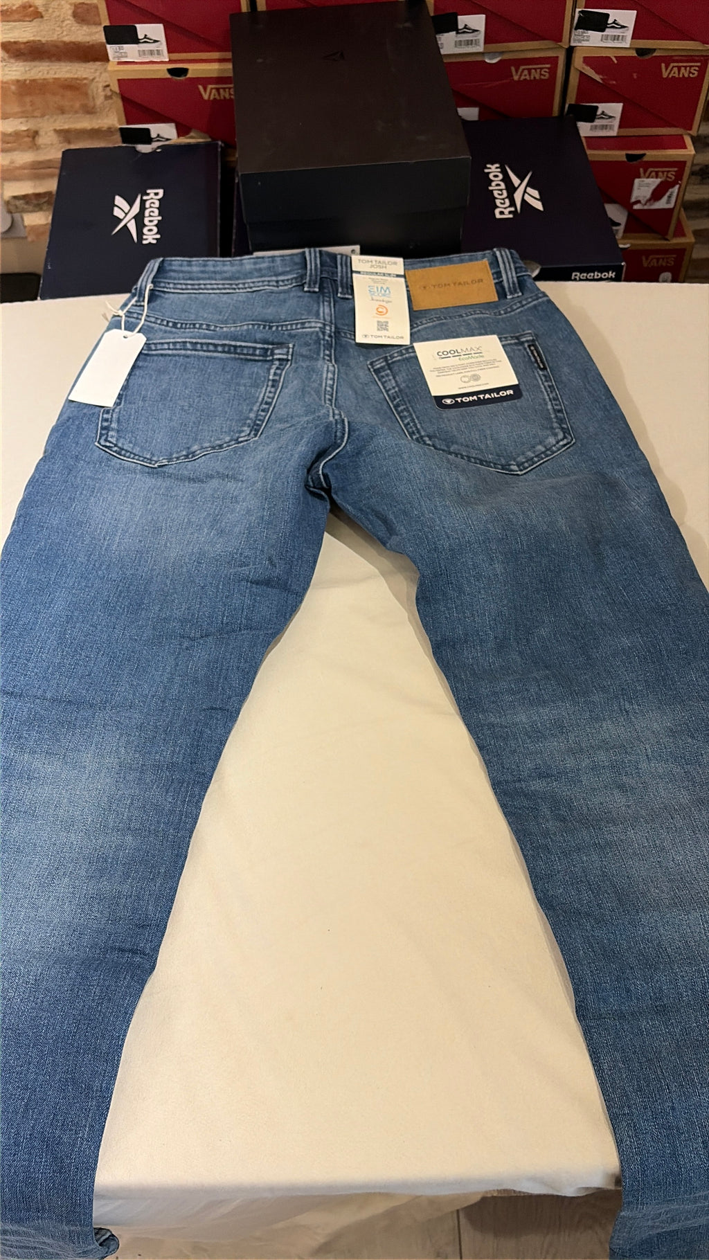 Jean Tom Tailor Josh Regular Slim Coolmax EcoMade Homme Bleu – Neuf avec étiquettes – Taille 30/32