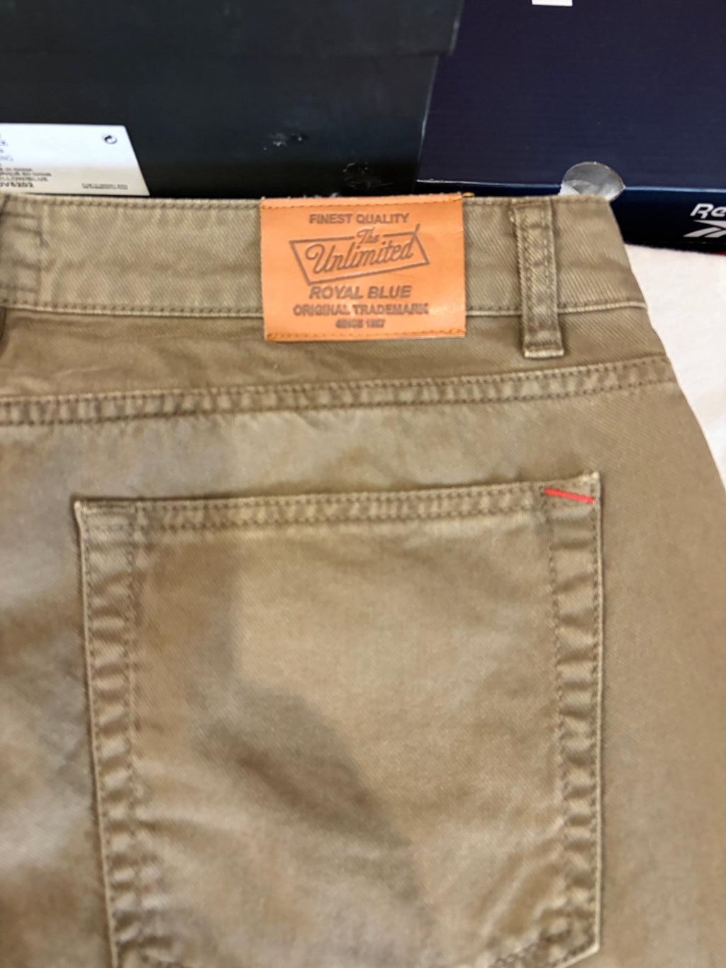 Unlimited Royal Blue Pantalon Slim Fit Homme Beige Taille 34 Neuf avec Étiquette