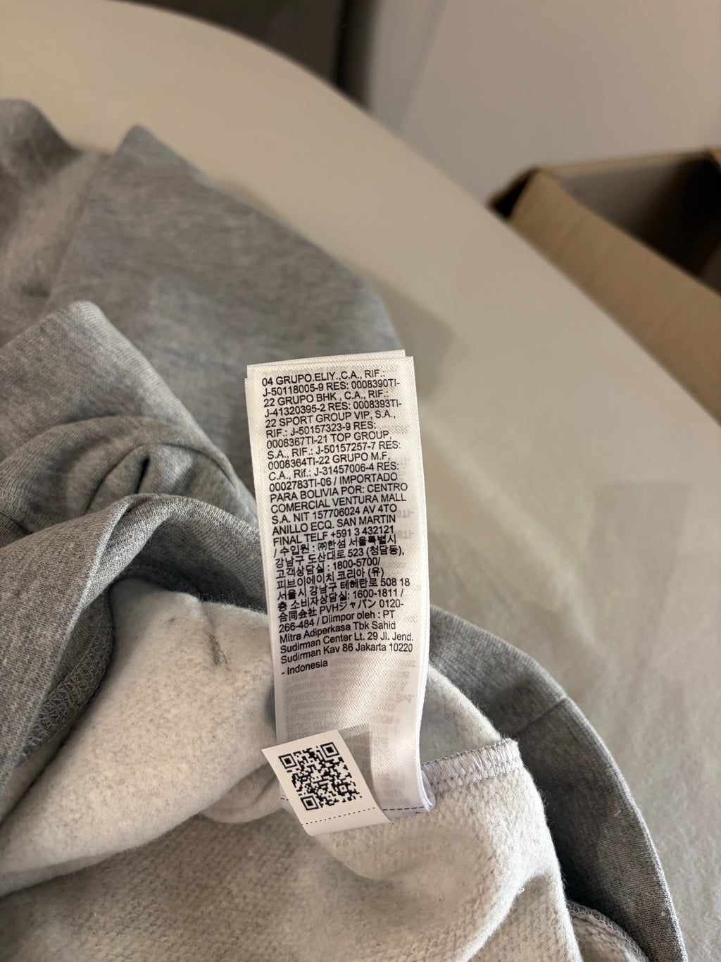 Sweat à capuche Tommy Hilfiger Logo Hoody Gris Chiné Homme Taille M