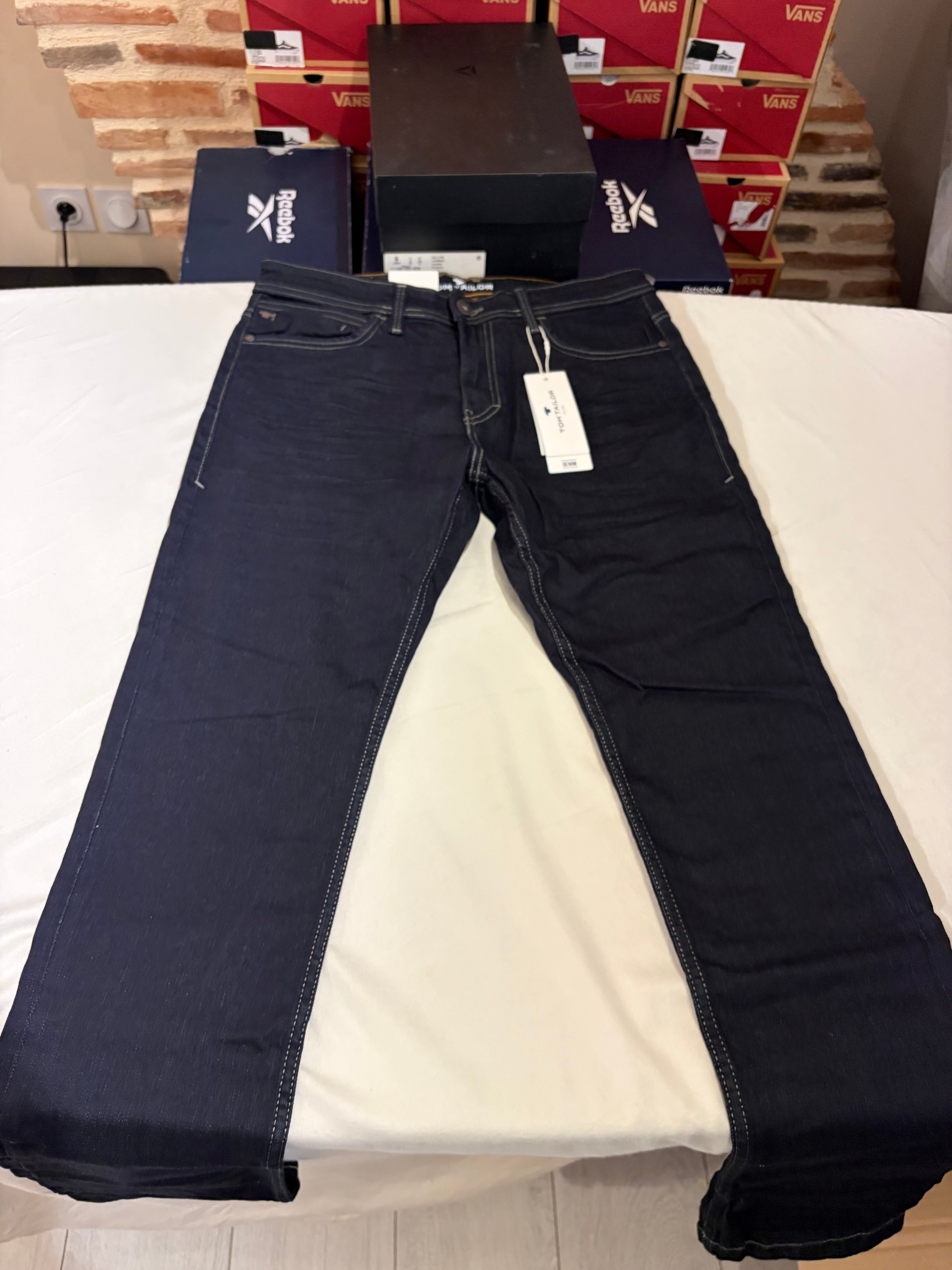 Jean Tom Tailor Josh Regular Slim Homme Bleu Brut – Neuf avec étiquettes – Taille 31/32
