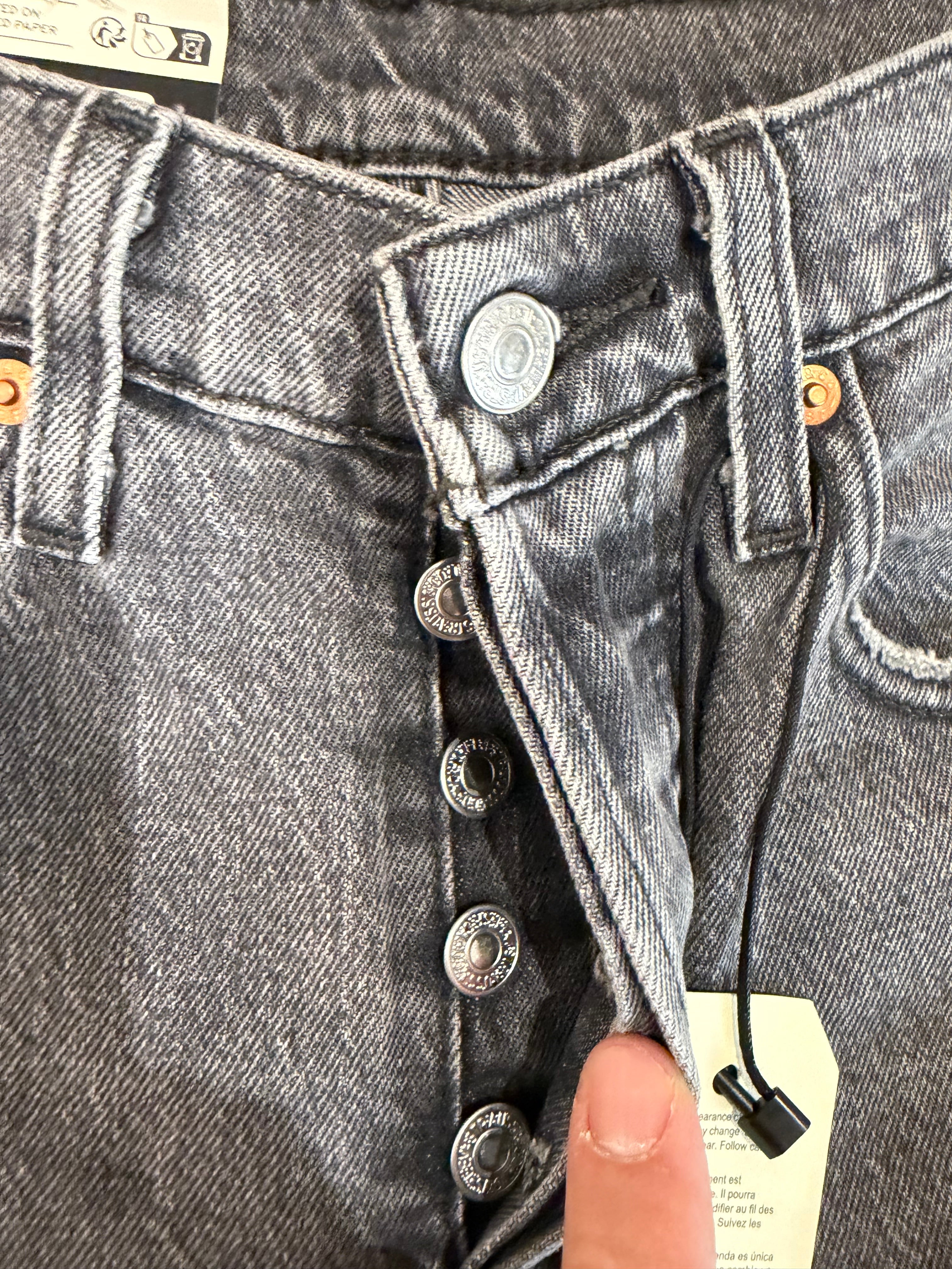 Jean Levi's® 501® Original Femme Gris Délavé – Taille W27 L30 – Neuf avec Étiquette