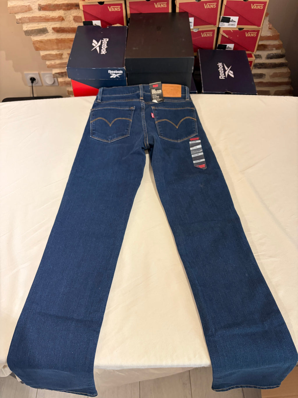 Levi's Premium 724 High-Rise Straight Femme Bleu Foncé 24x30 | Jean Taille Haute Neuf