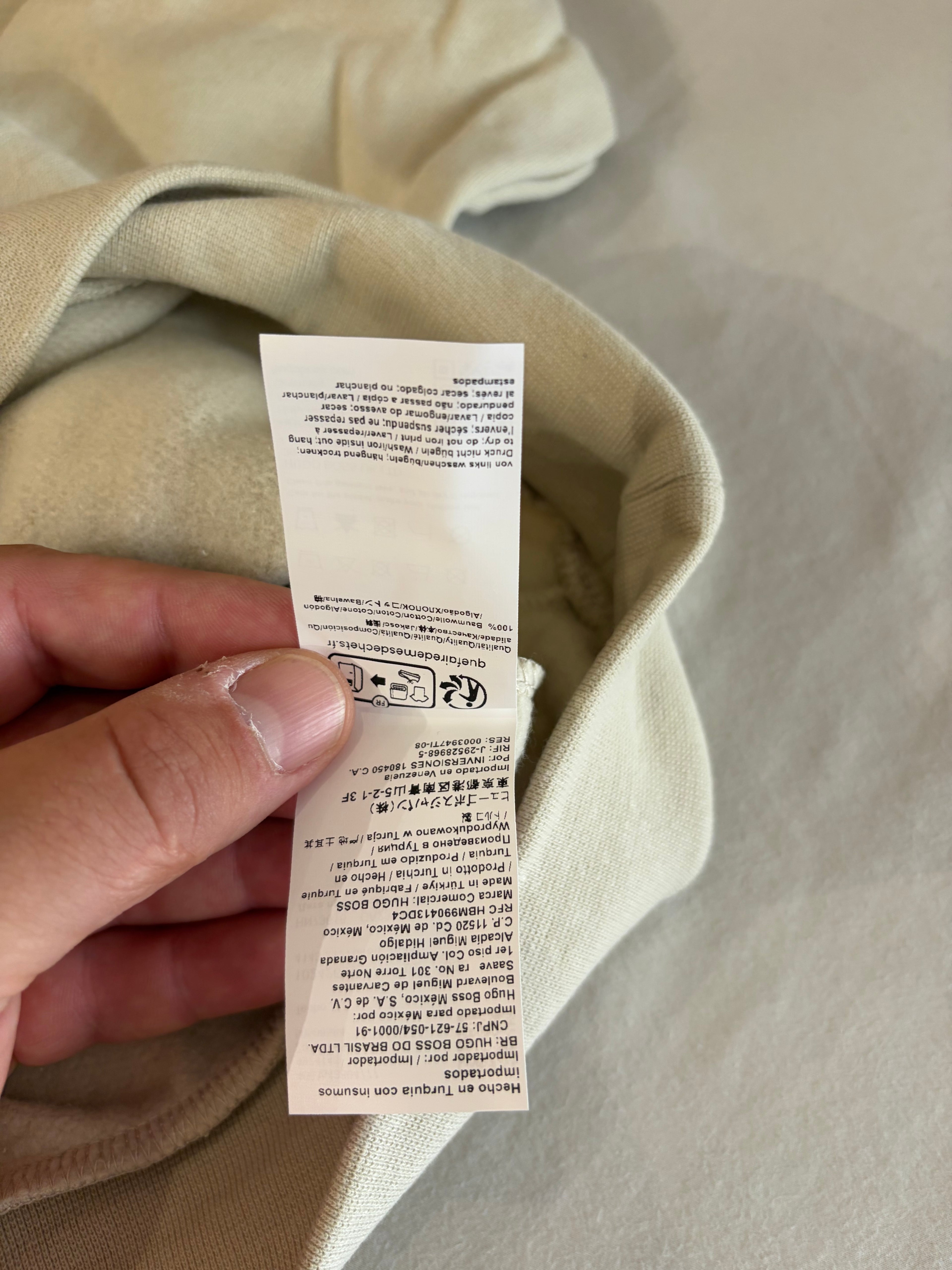 Sweat à capuche BOSS Wetalk Natural Homme L - Logo ton sur ton - Neuf