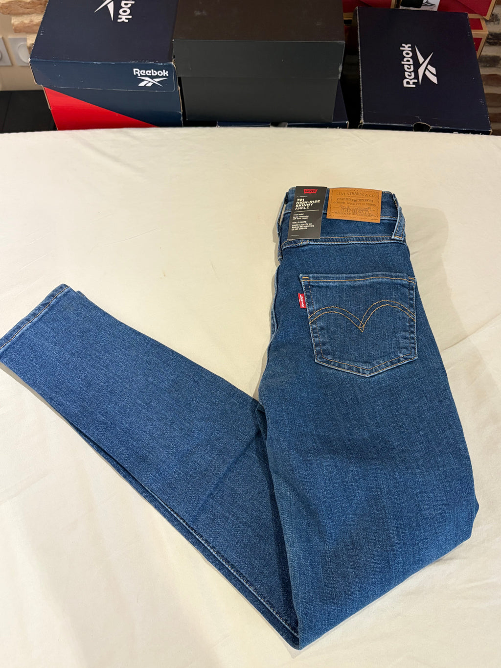 Levi's 721 High Rise Skinny Ankle Femme Neuf - Jean Bleu Denim Taille 23