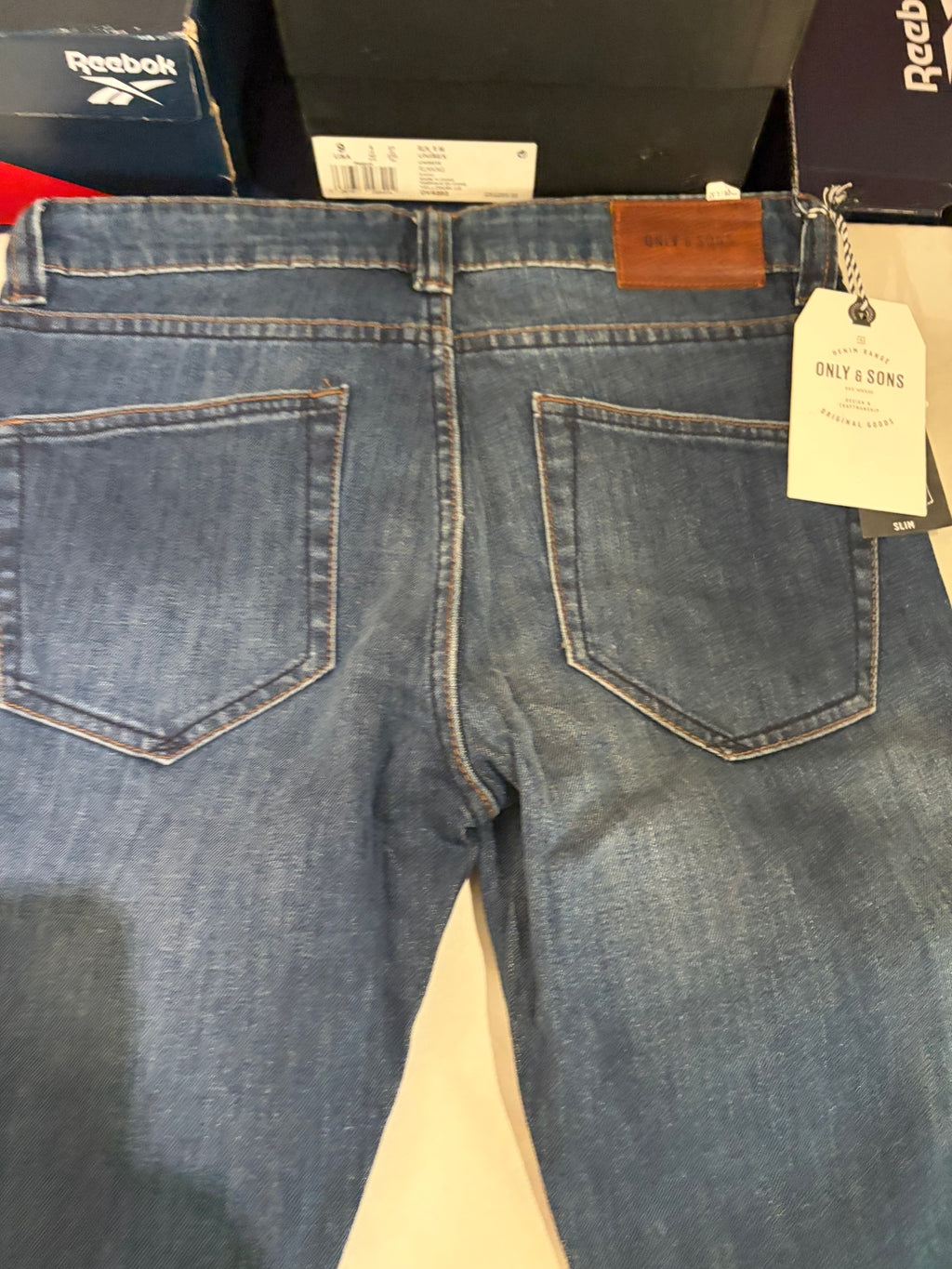 Only & Sons Jean Homme Slim Bleu Denim 28/32 Neuf avec Étiquettes