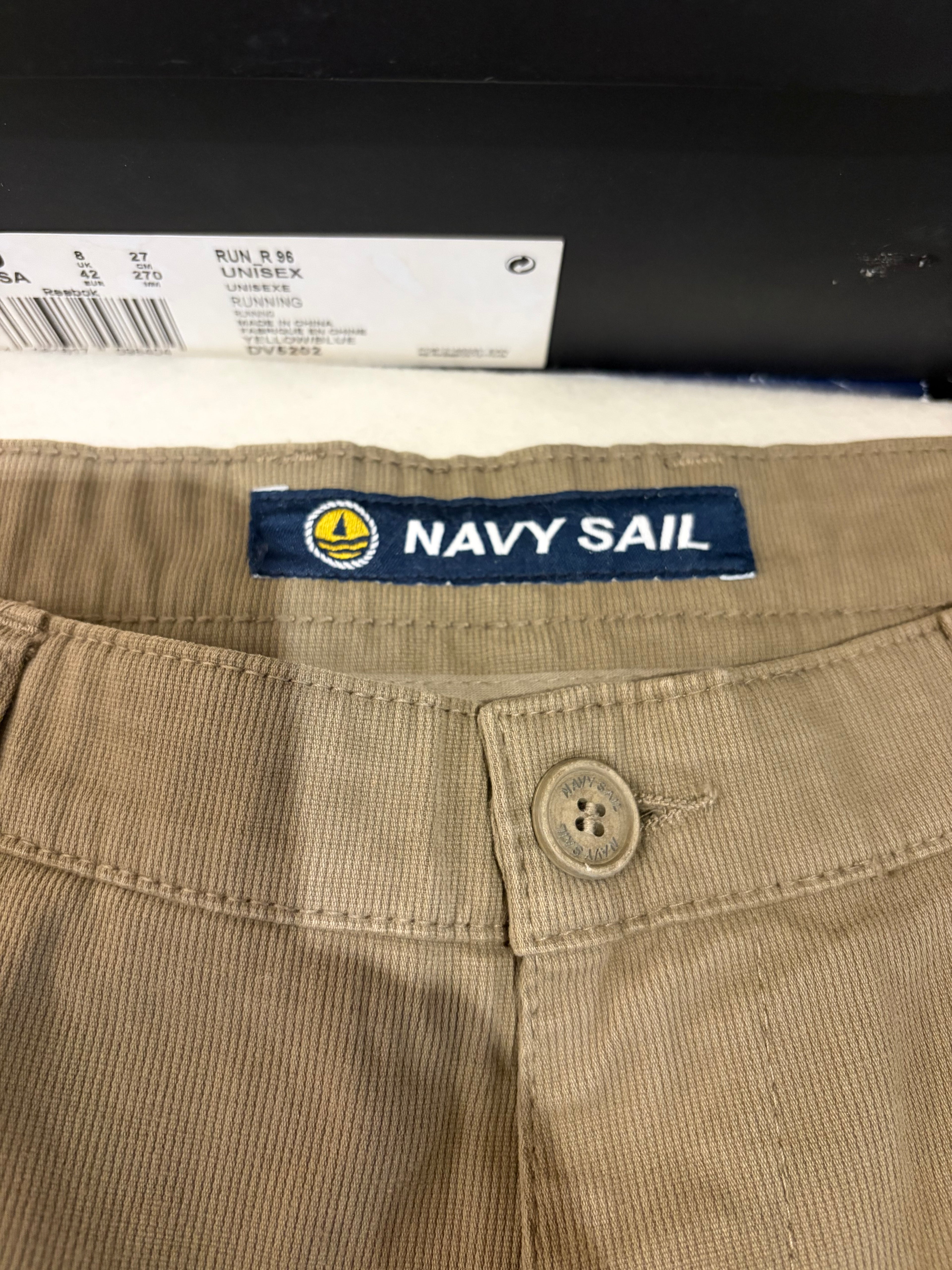 Pantalon Chino Navy Sail Beige Sable Homme W33 Neuf avec étiquette