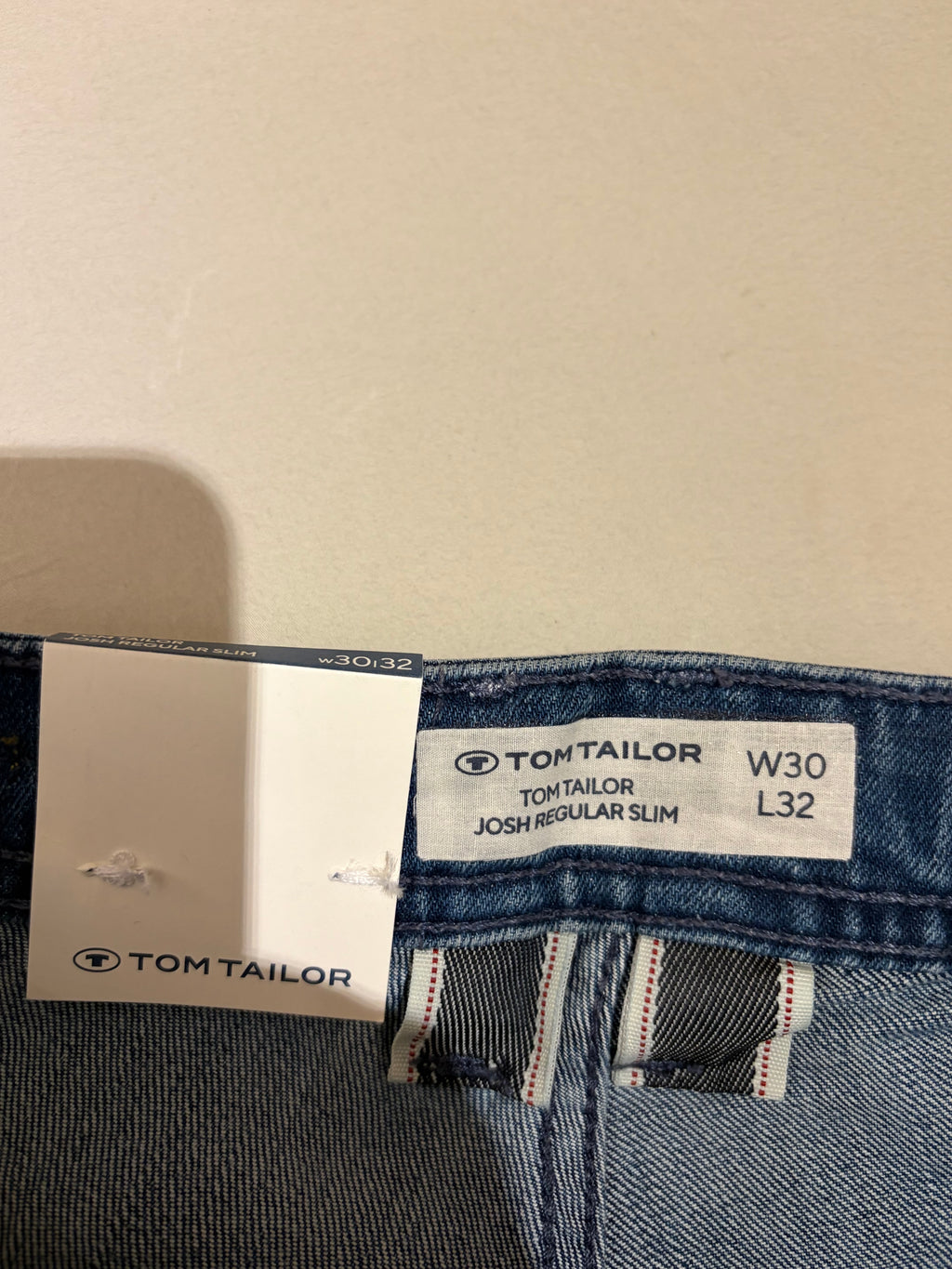 Jean Tom Tailor Josh Regular Slim Coolmax EcoMade Homme Bleu – Neuf avec étiquettes – Taille 30/32