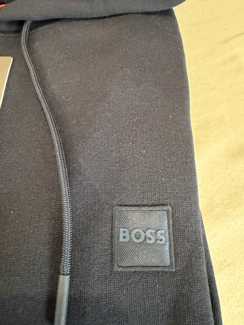 Sweat à Capuche BOSS Homme Wetalk Bleu Marine – Logo Patch – Taille S – Neuf