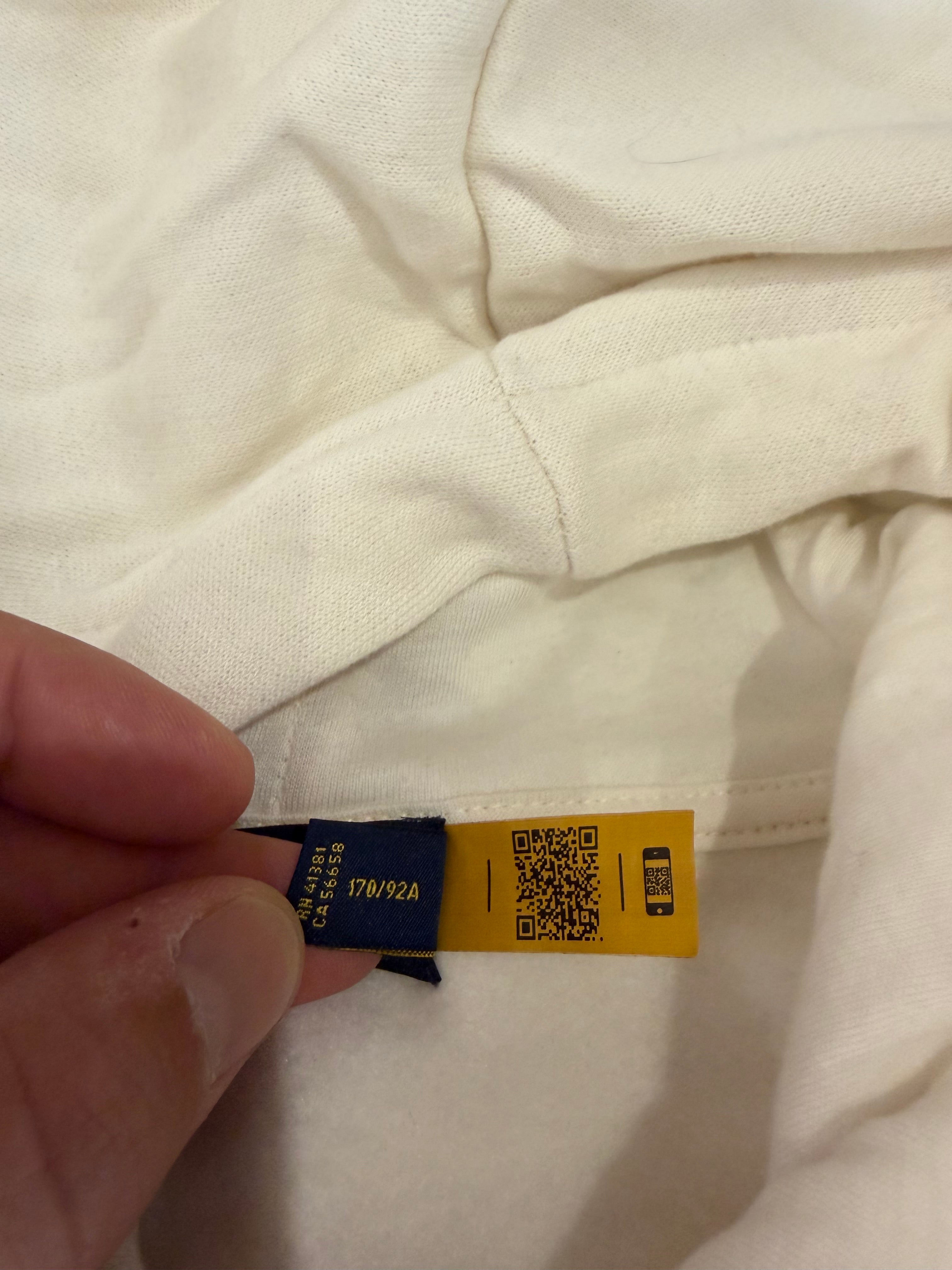 Polo Ralph Lauren Sweat à capuche homme blanc cassé logo brodé – Taille L – Neuf avec étiquette