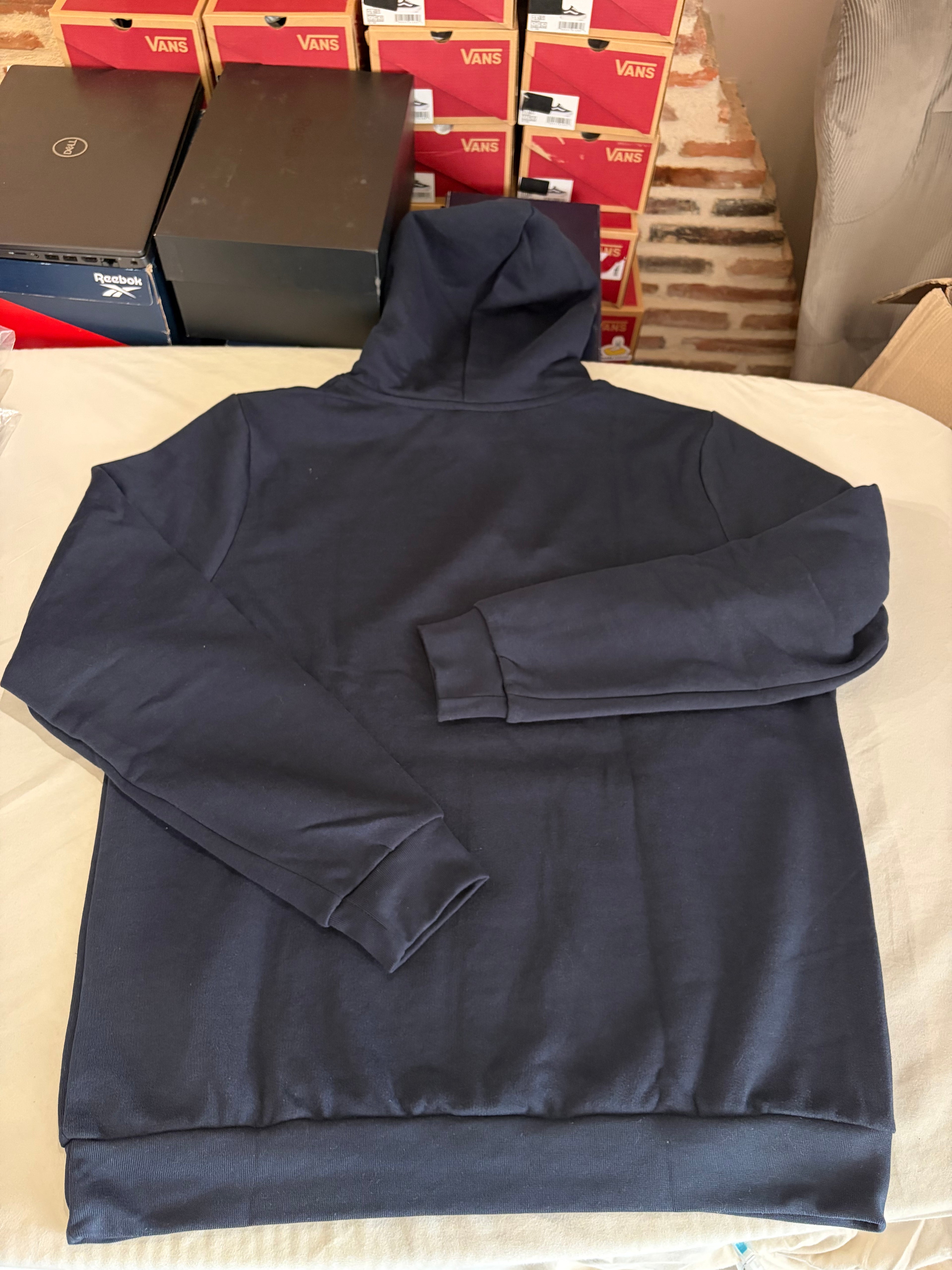 Sweat à capuche BOSS Homme Bleu Marine Taille XXL - Logo Patch - Neuf