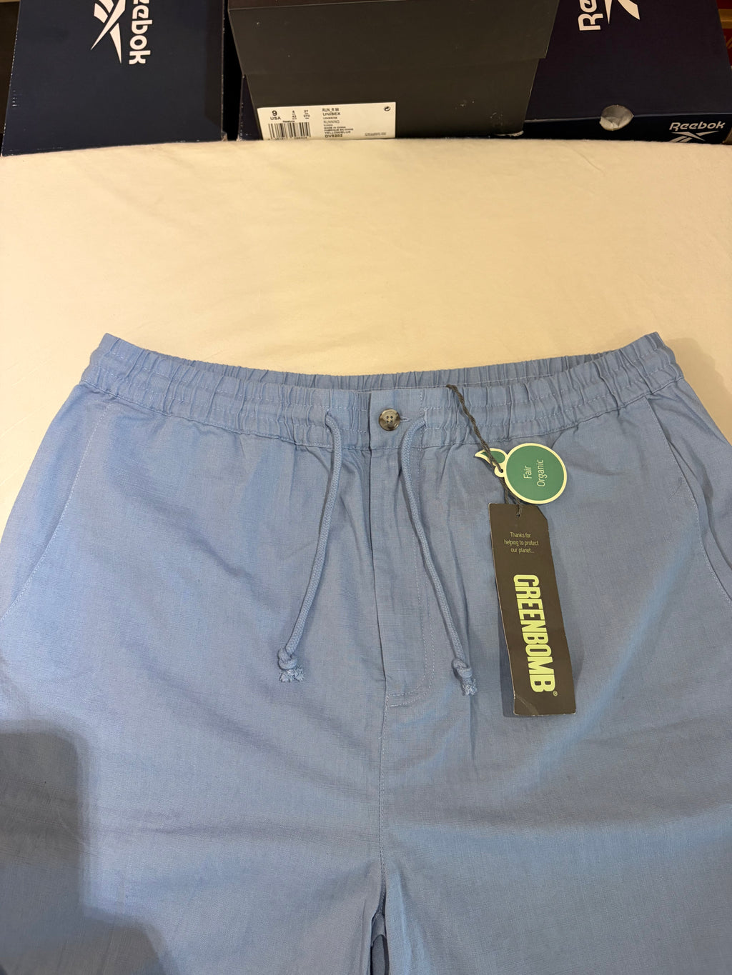 Short Greenbomb Right Sky Blue Fair Organic Homme Taille L Neuf avec Étiquette