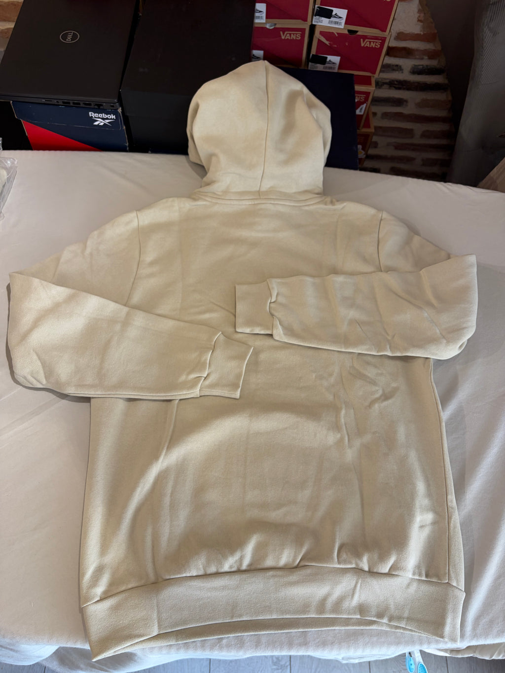 Sweat à capuche BOSS Wetalk Natural Homme L - Logo ton sur ton - Neuf