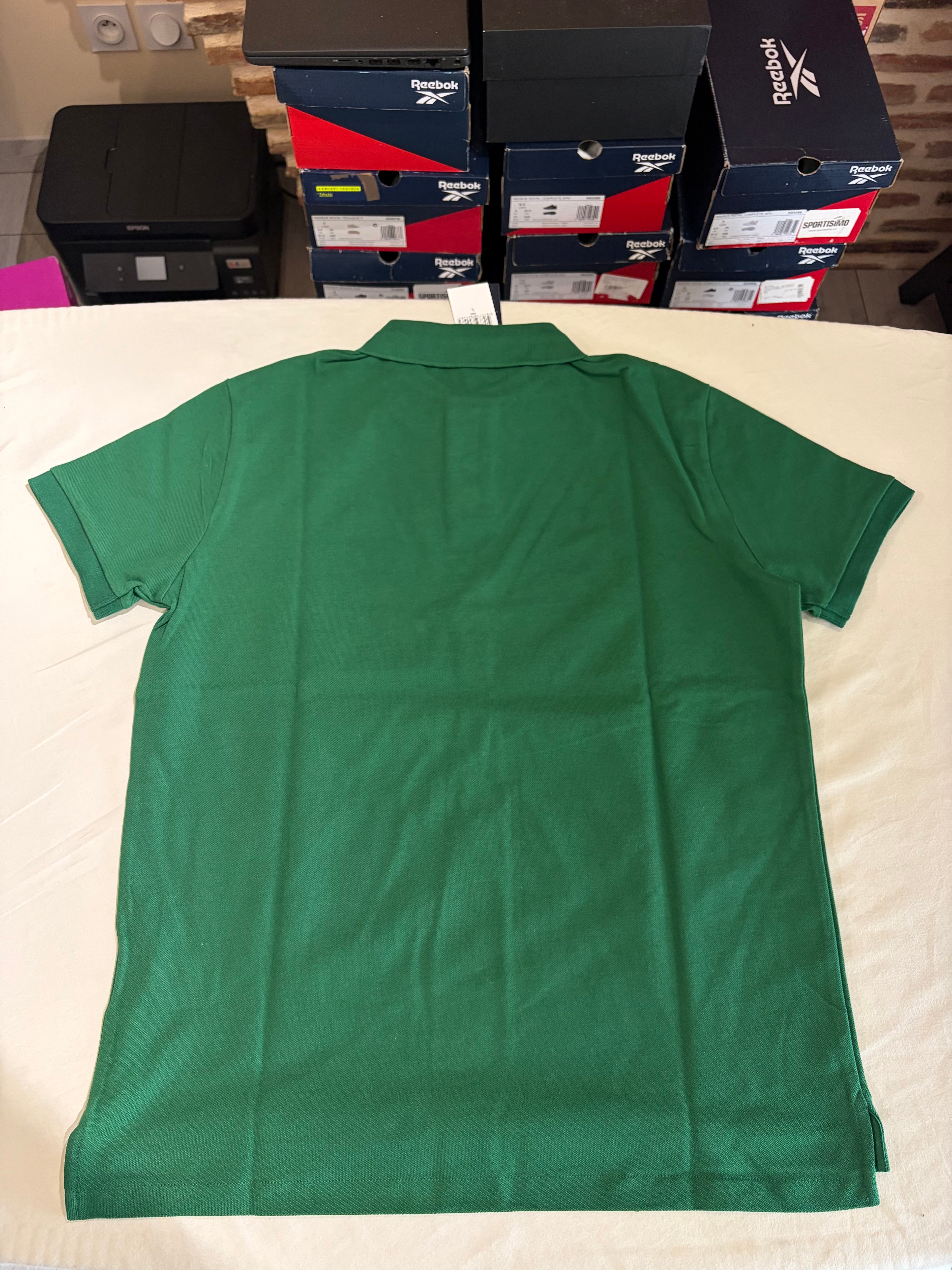 Polo Ralph Lauren Custom Slim Fit Homme Vert Logo Violet – Taille L – Neuf avec étiquette