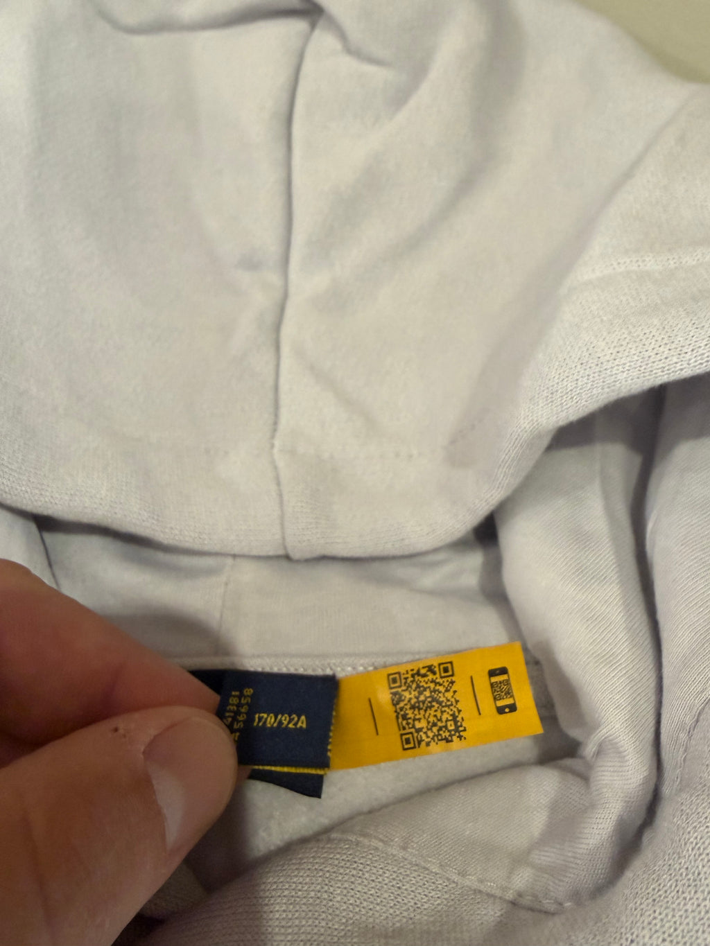 Sweat à capuche Polo Ralph Lauren gris perle brodé – Homme – Taille M