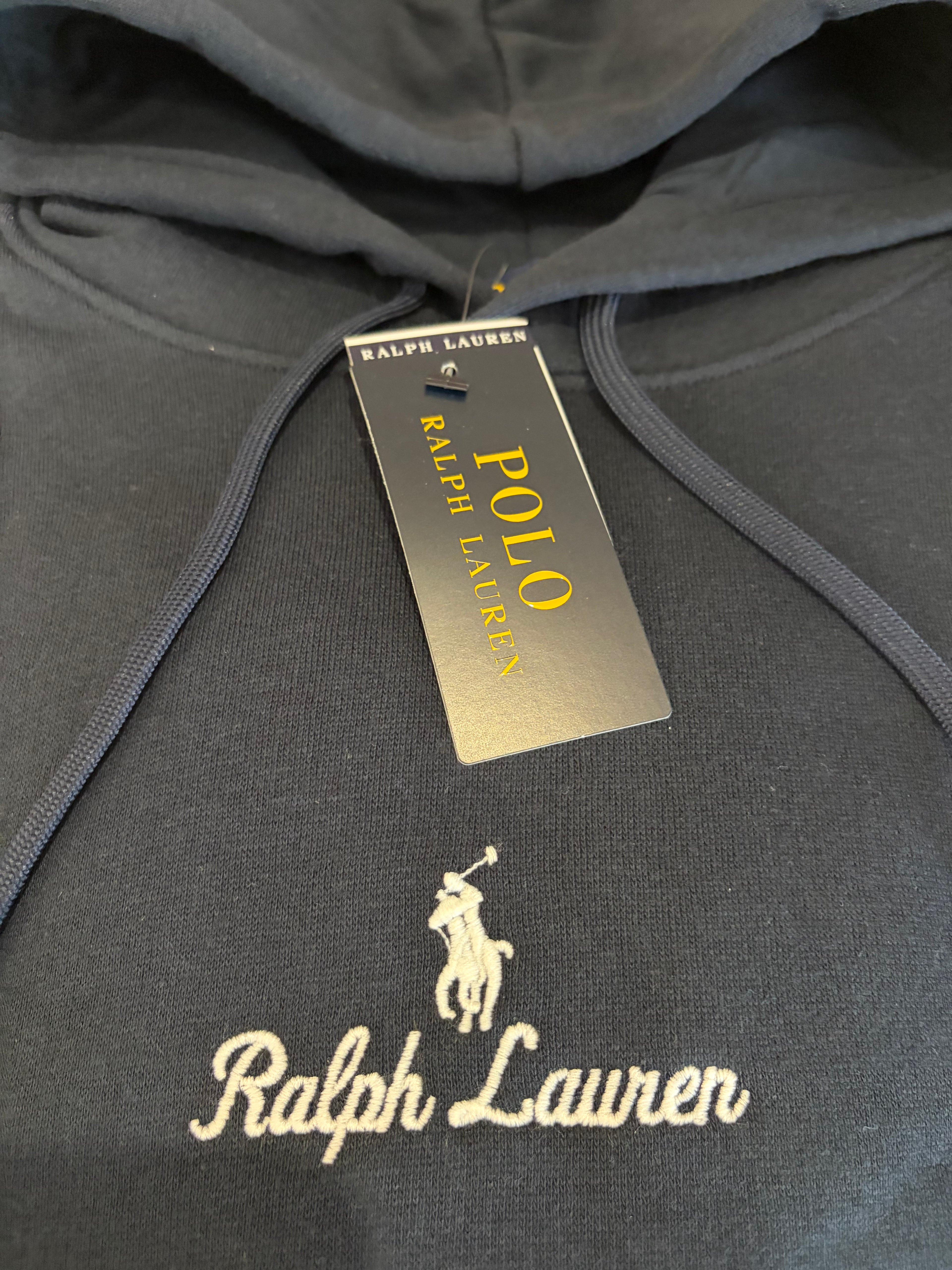 Sweat à capuche Polo Ralph Lauren Aviator Navy Homme S - Logo brodé - Neuf