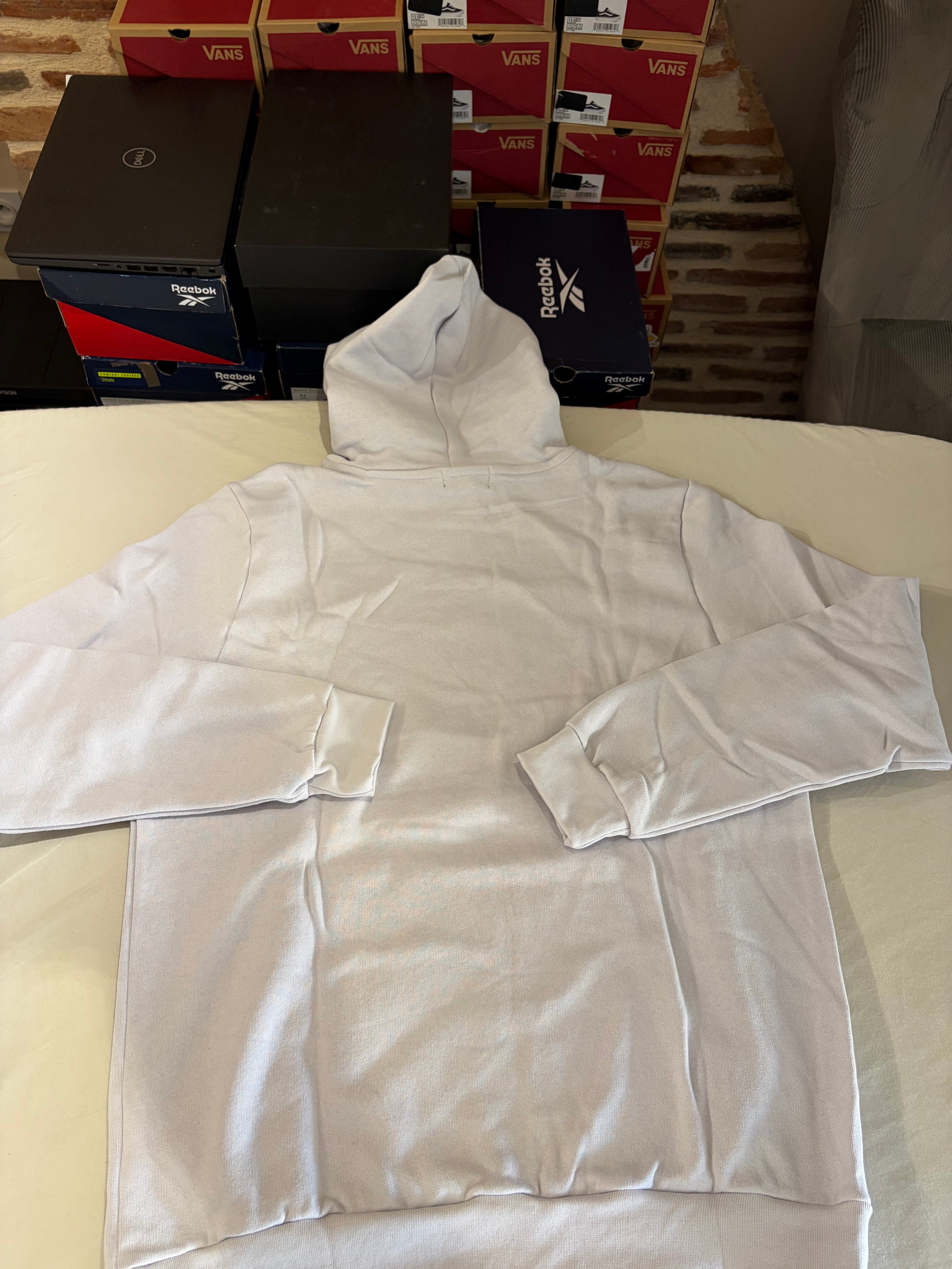 Sweat à capuche Polo Ralph Lauren Logo Double-Knit Gris Perle Homme Taille XL