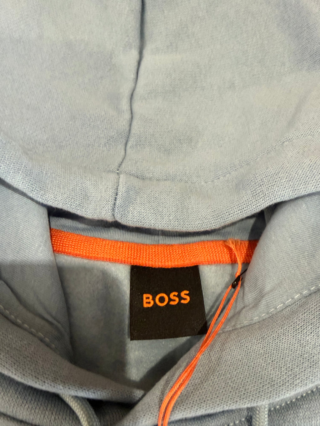 Sweat à capuche BOSS bleu ciel – Homme – Taille S – Neuf avec étiquette