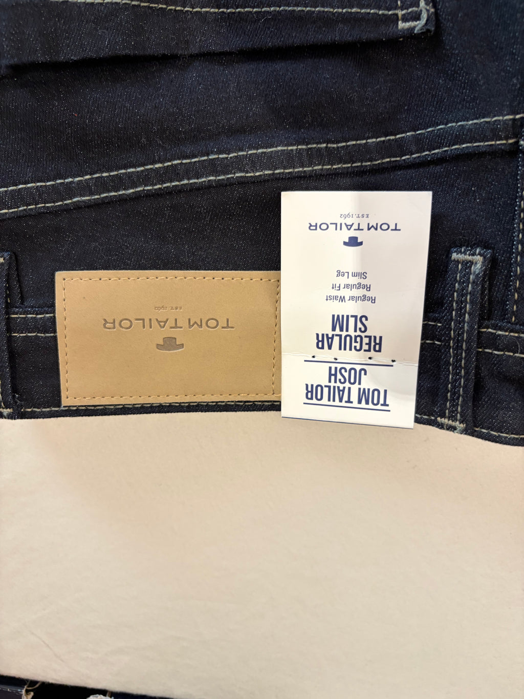 Jean Tom Tailor JOSH Regular Slim Homme Bleu Denim Brut 30/32 Neuf avec Étiquettes