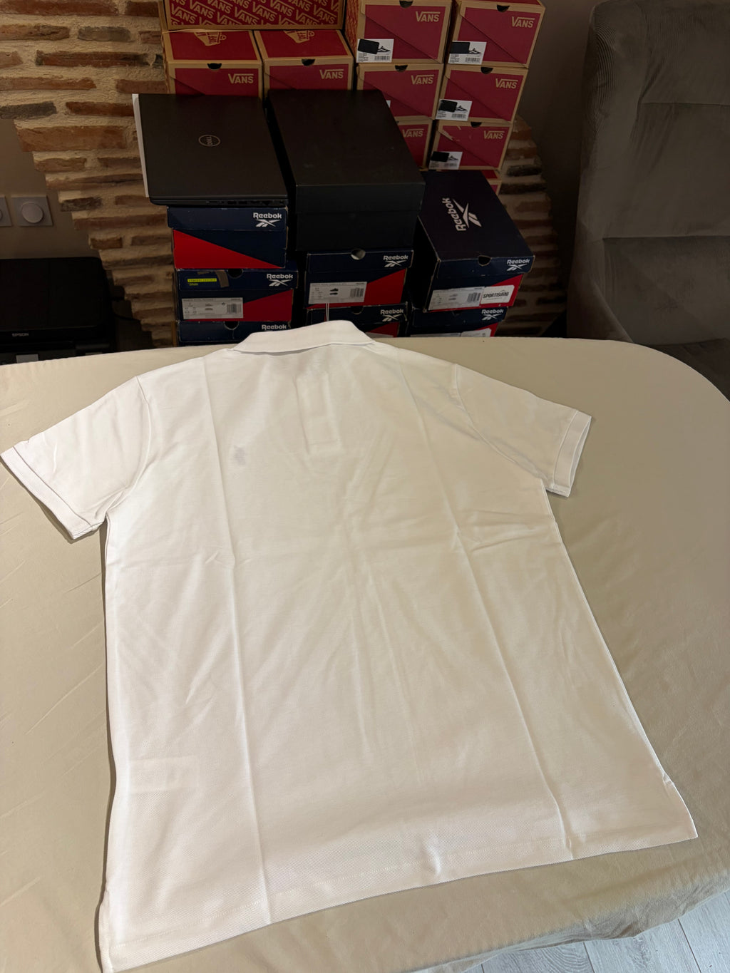 Polo Ralph Lauren Custom Slim Fit Homme Blanc Logo Bleu Marine – Taille XL – Neuf avec étiquette