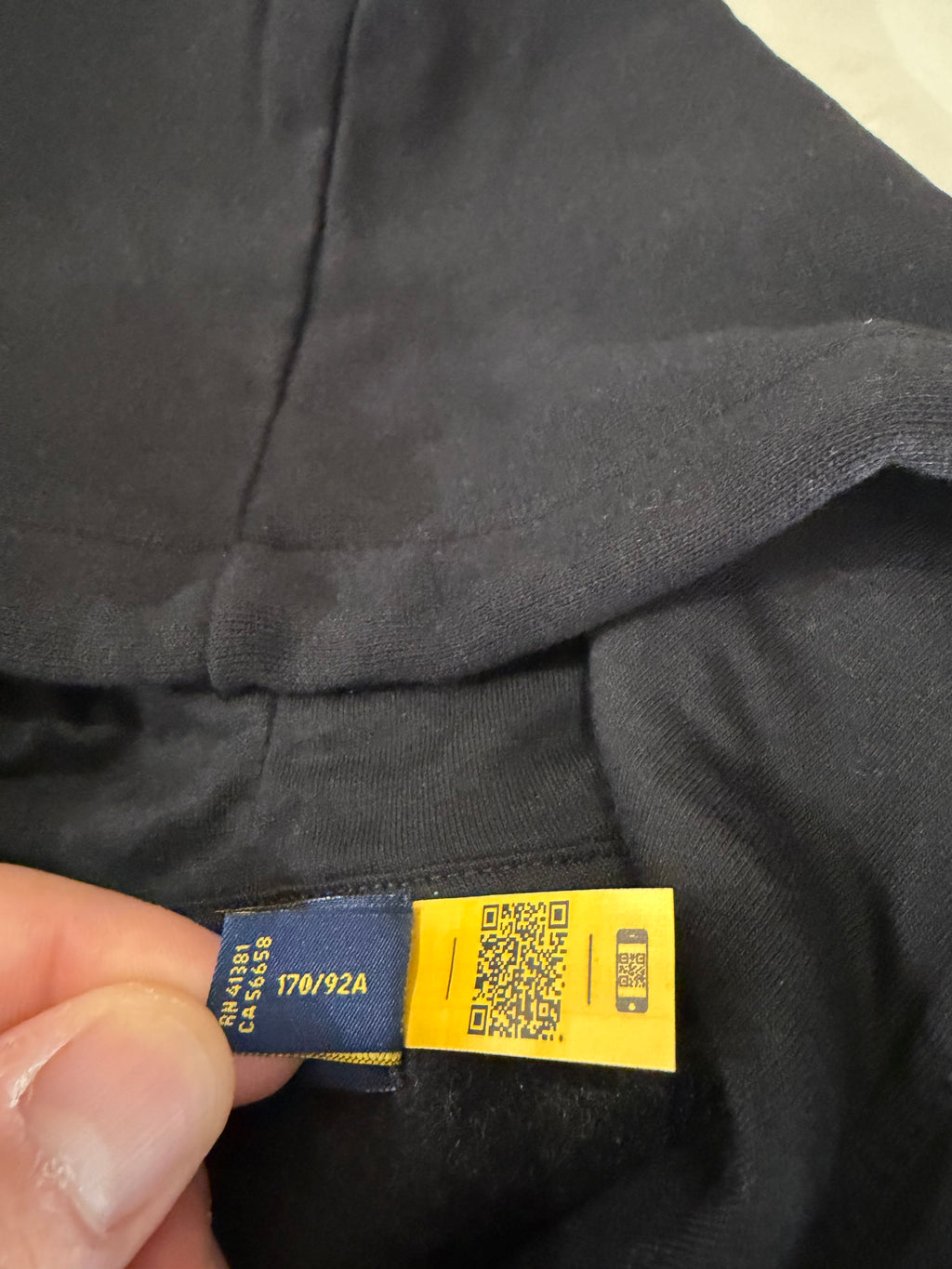 Sweat à capuche Polo Ralph Lauren Logo Double-Knit Noir Homme Taille S