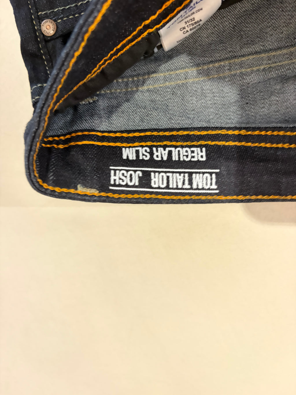Jean Tom Tailor Josh Regular Homme Bleu Brut – Neuf avec étiquettes – Taille 31/32