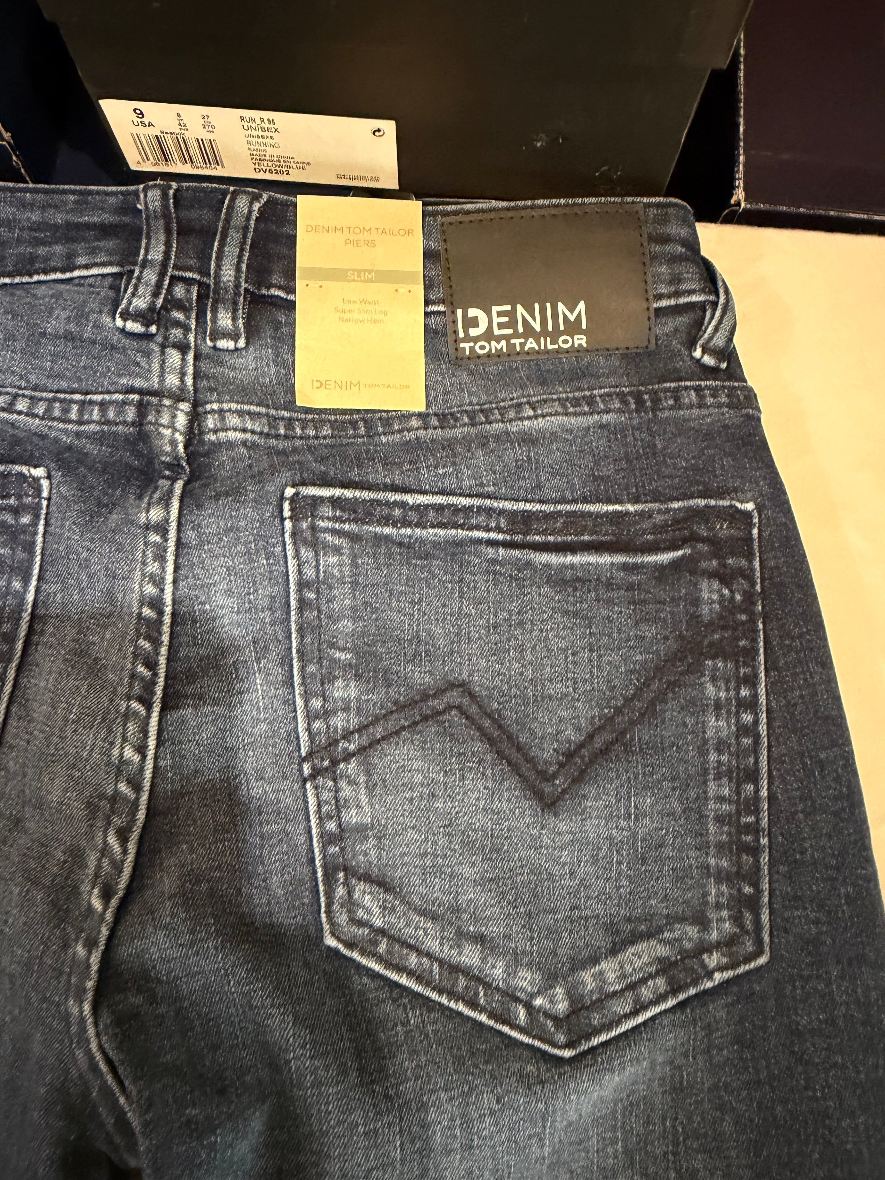 Tom Tailor Denim PIERS Jean Homme Slim Bleu Denim 30/32 Neuf avec Étiquettes