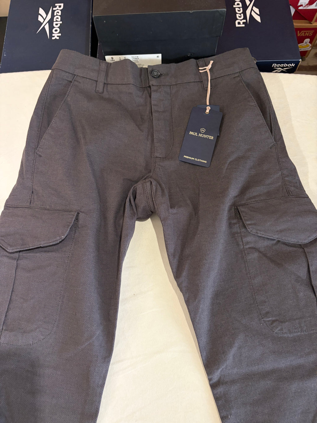 Paul Hunter Mason Cargo Homme Marron W29 L32 Neuf avec Étiquette