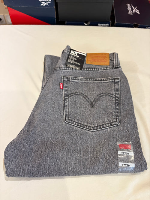 Jean Levi's® 501® Original Femme Gris Délavé – Taille W27 L30 – Neuf avec Étiquette