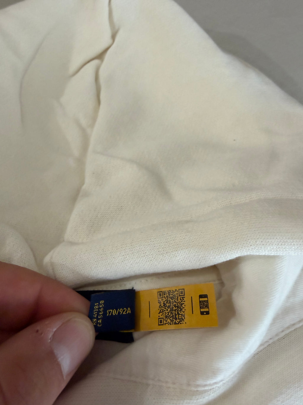 Sweat à capuche Polo Ralph Lauren Homme Blanc Cassé Taille M - Logo Brodé - Neuf