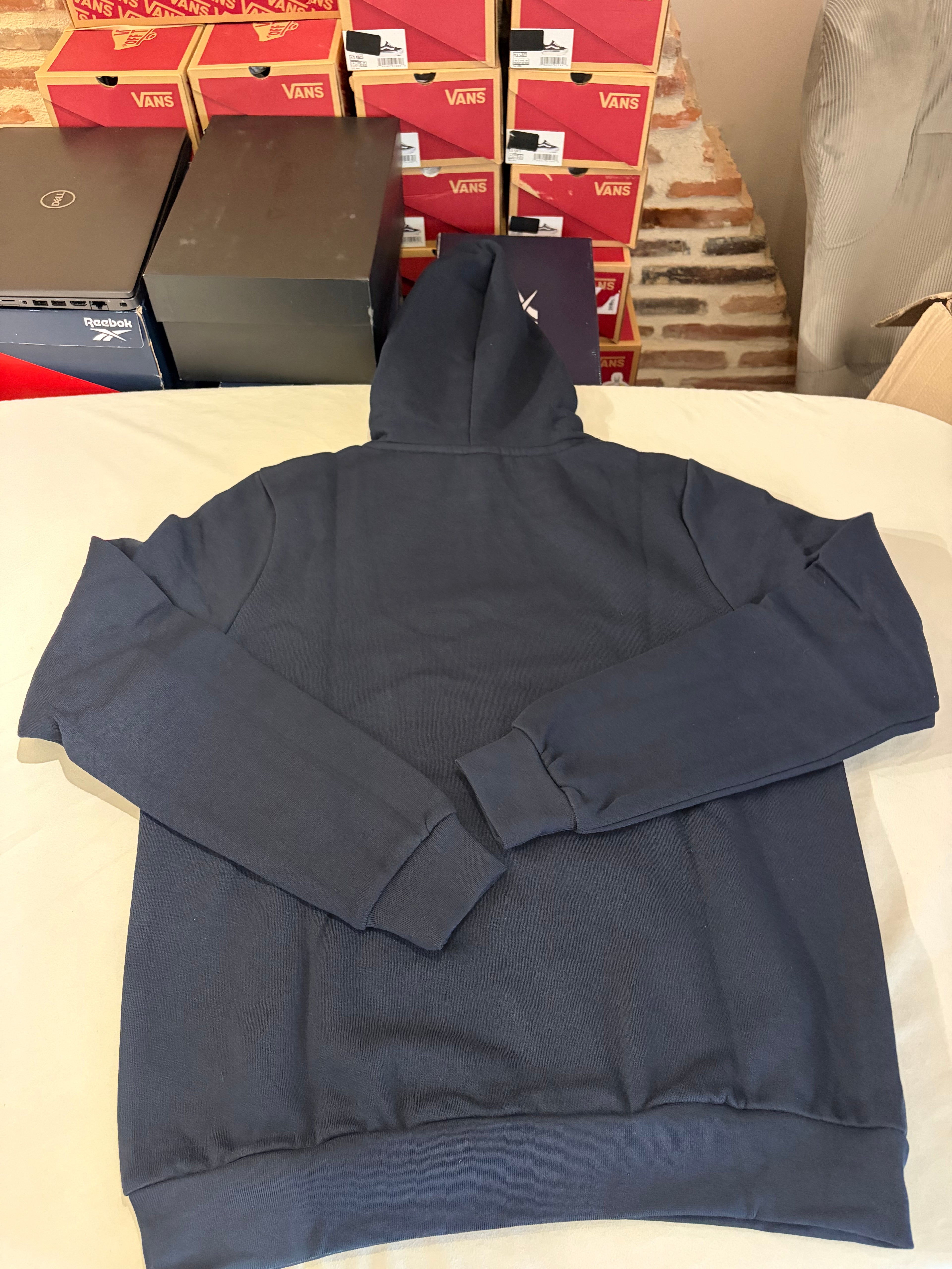 Sweat à capuche BOSS Homme Bleu Marine Dark Blue Taille M - Logo Patch - Neuf