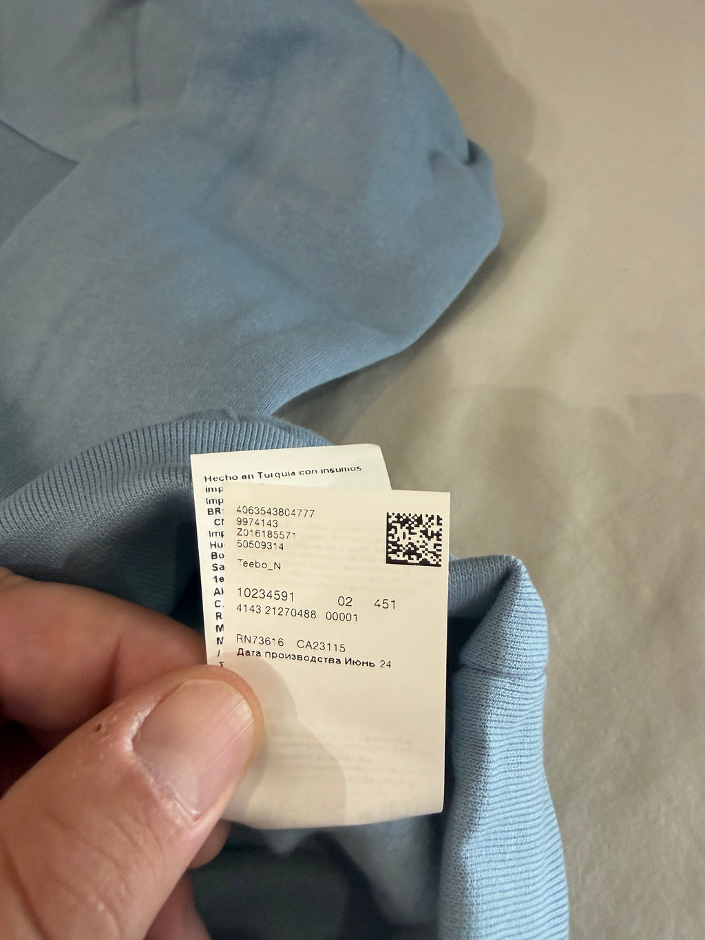 Sweat à capuche BOSS bleu ciel – Homme – Taille S – Neuf avec étiquette