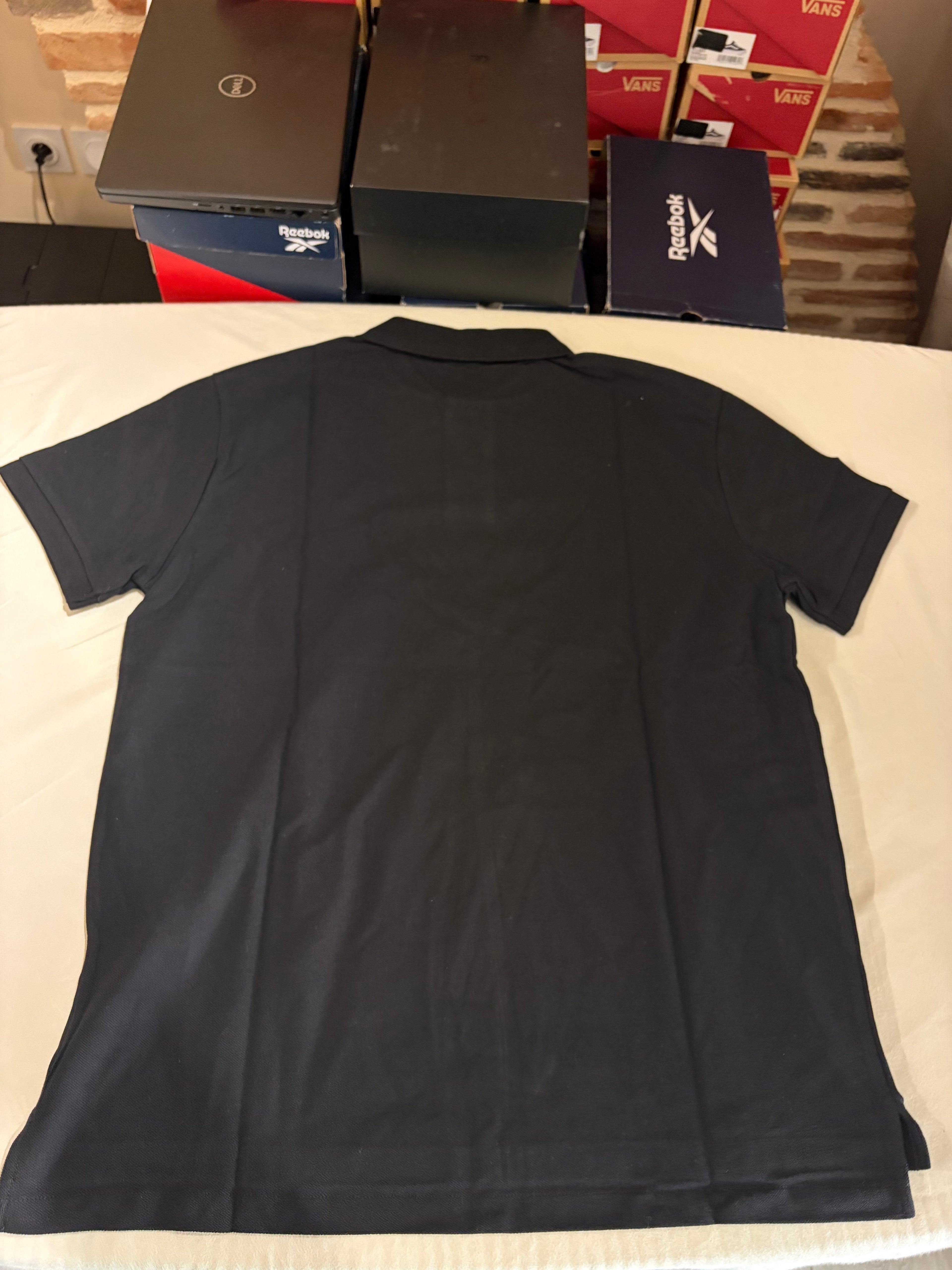 Polo Ralph Lauren – Polo Homme Noir Custom Slim Fit Logo Rouge – Taille XL