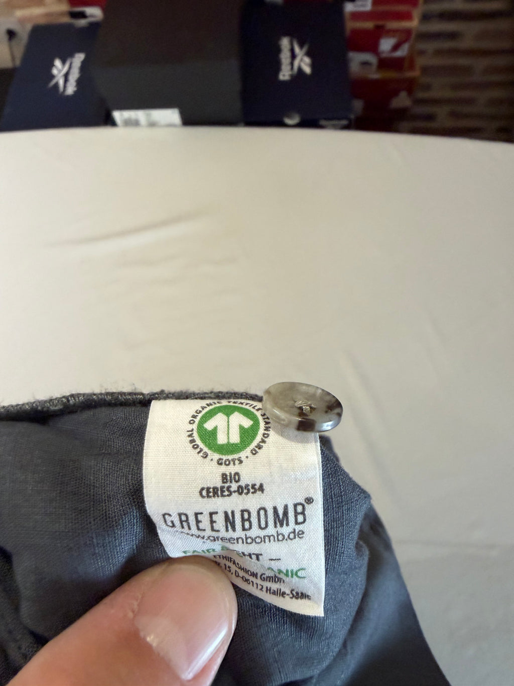 Short Greenbomb Homme Fair Organic Storm Grey – Coton Bio GOTS taille L – Neuf avec étiquette