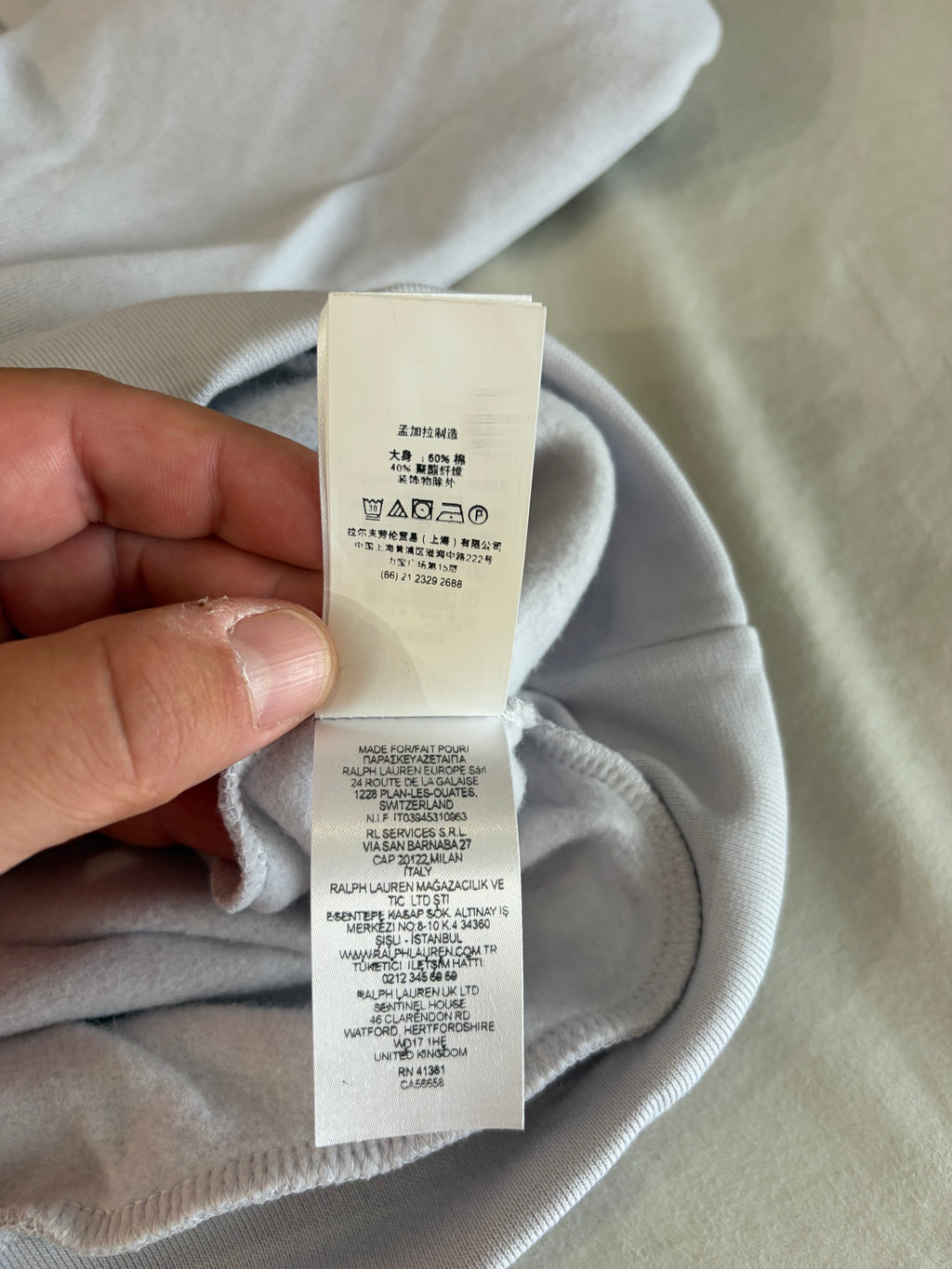 Sweat à capuche Polo Ralph Lauren Gris Perle Homme L - Logo brodé - Neuf