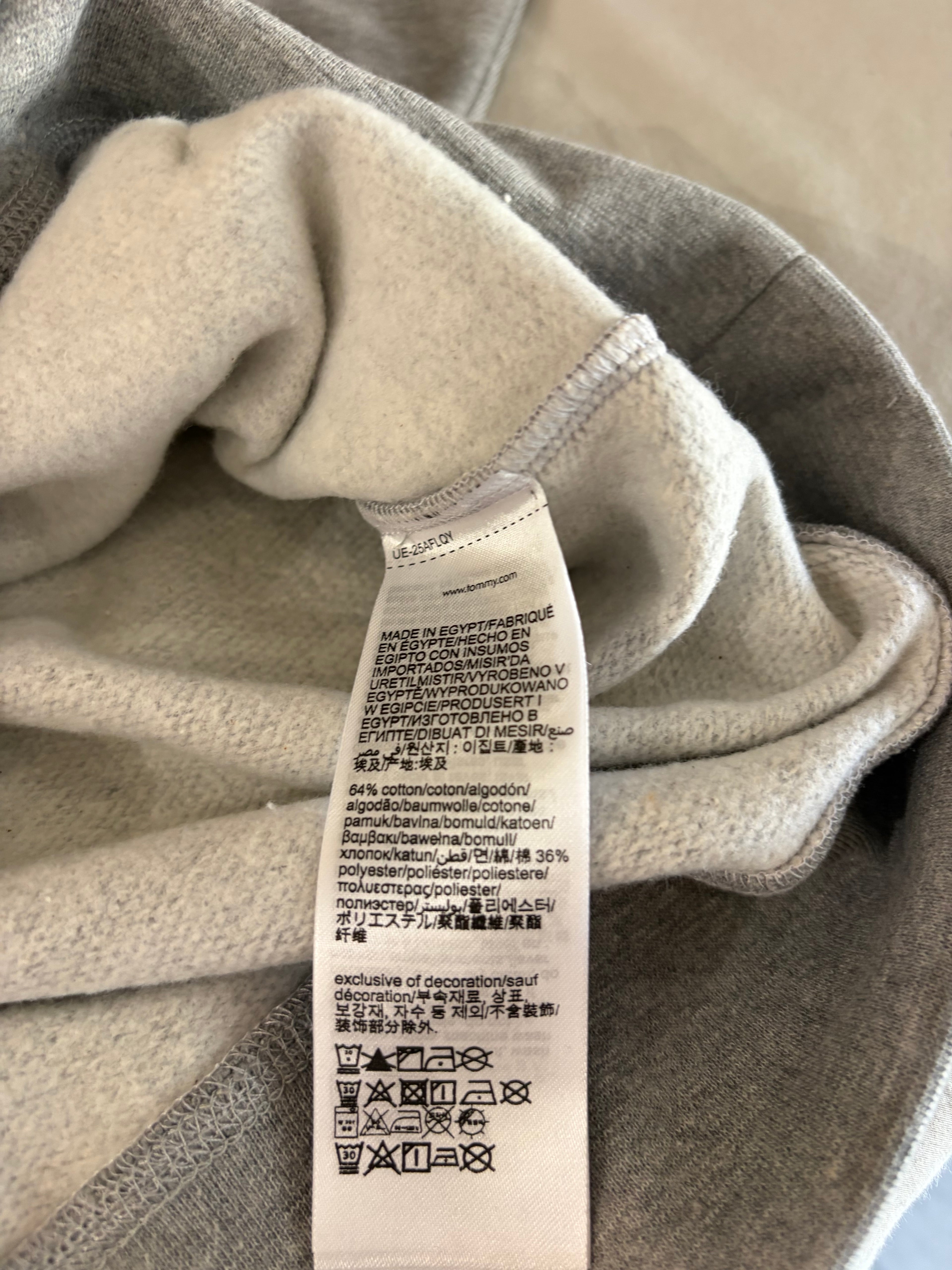 Sweat à capuche Tommy Hilfiger Logo Hoody Gris Chiné Homme Taille M