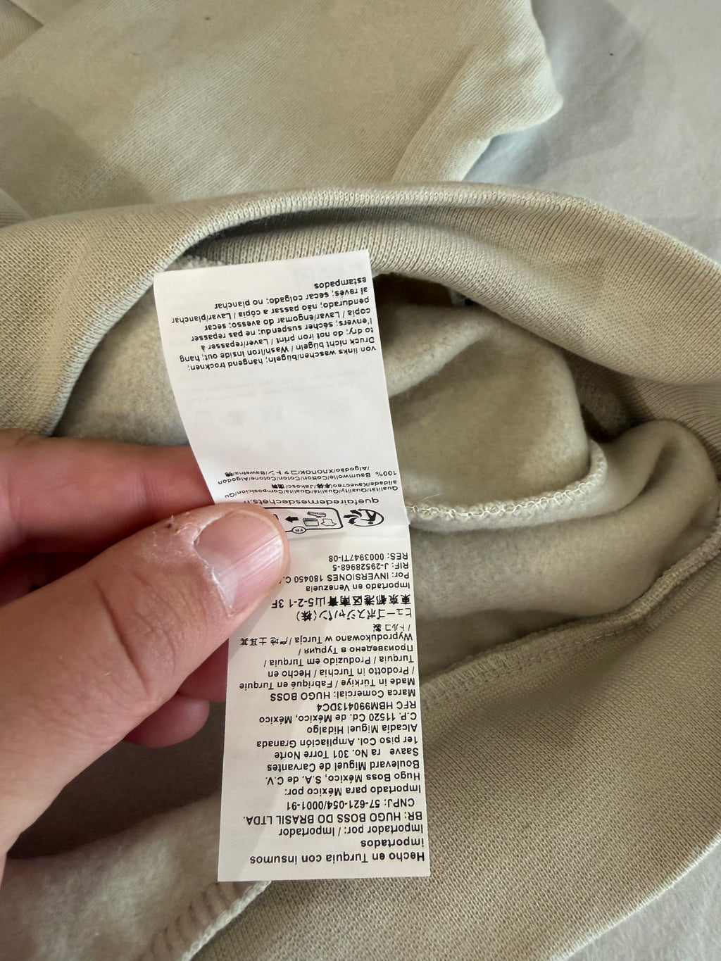 Sweat à capuche BOSS Wetalk Écru Homme M - Logo ton sur ton - Neuf