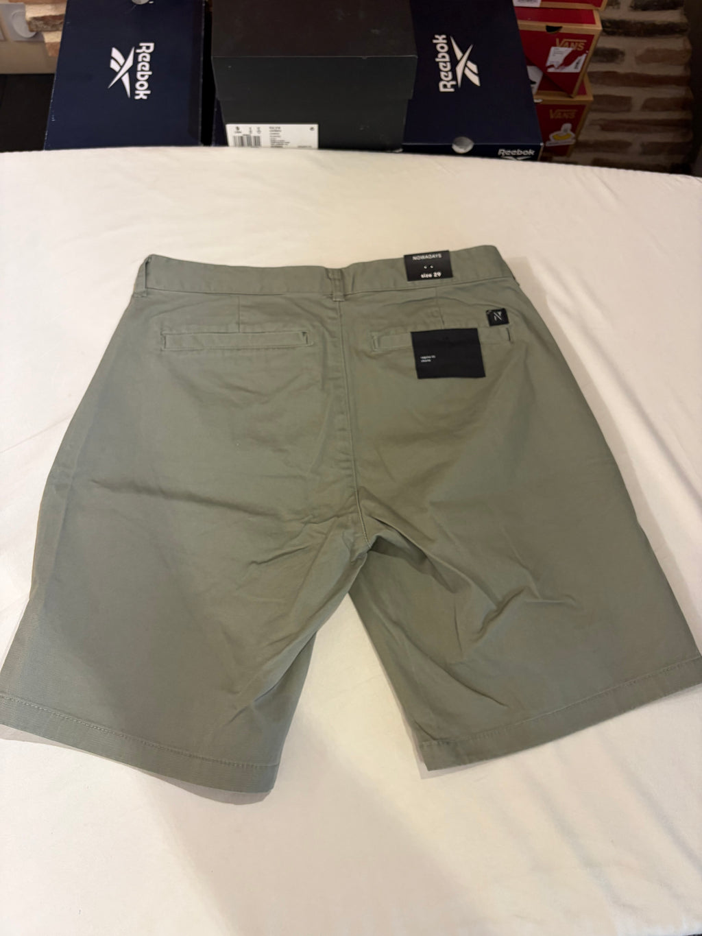 Short Chino Nowadays Homme Balsam Green – Taille 29 – Neuf avec étiquette