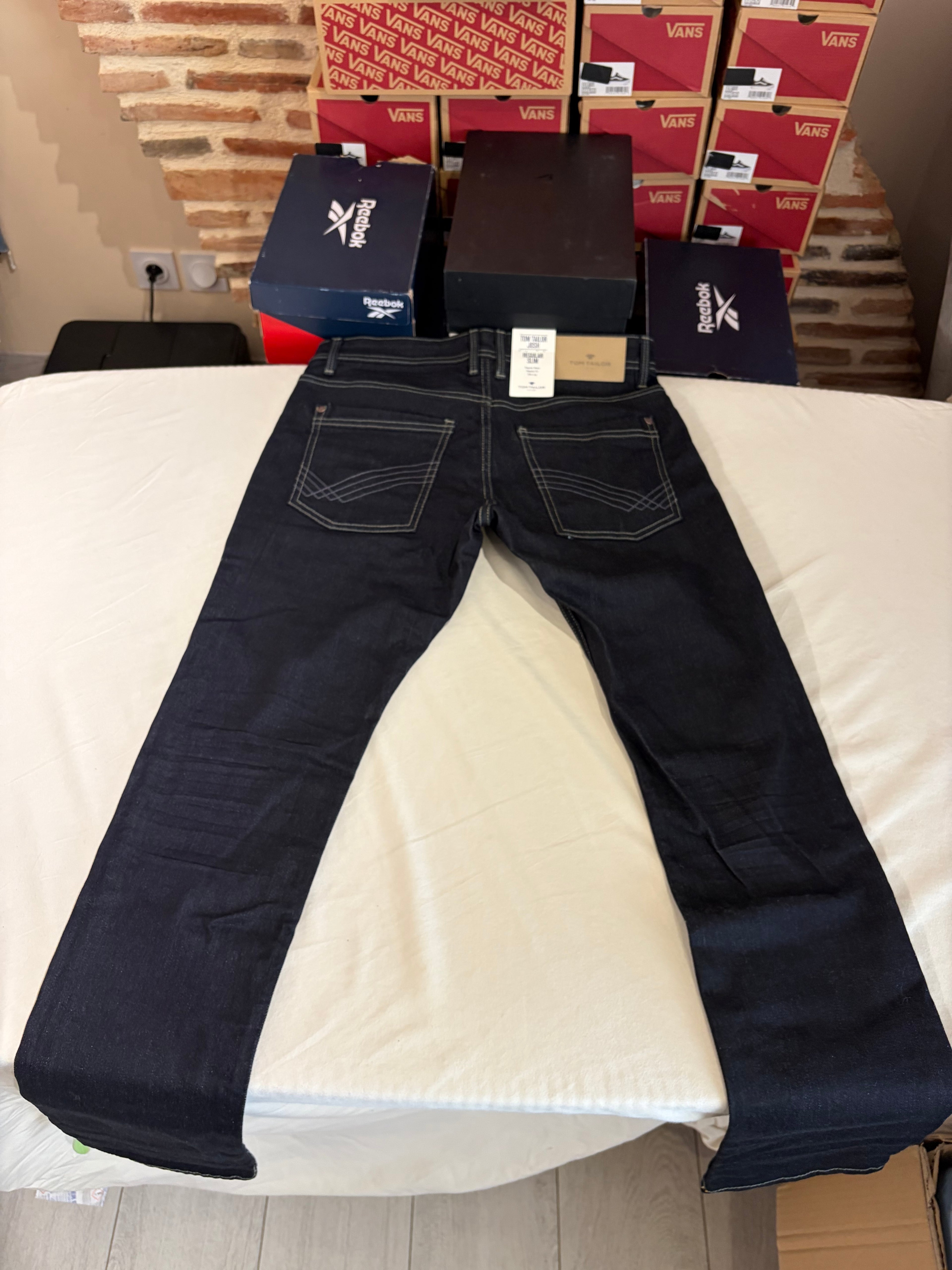 Jean Tom Tailor JOSH Regular Slim Homme Bleu Denim Brut 30/32 Neuf avec Étiquettes