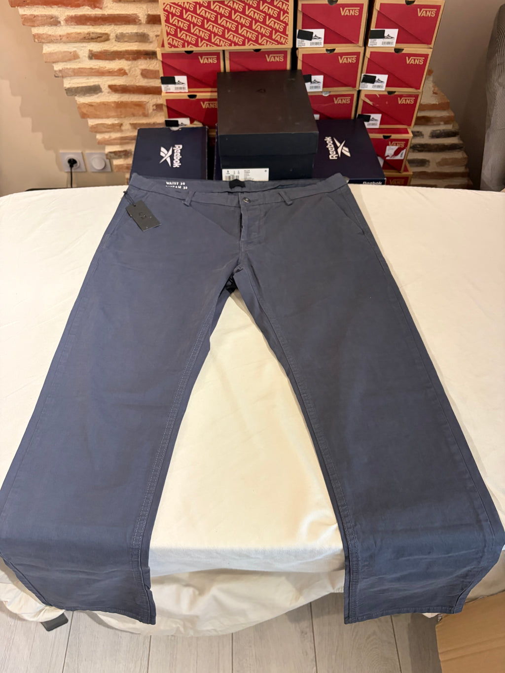 Pantalon Chino Only & Sons Homme Bleu Marine – Taille 36/32 – Neuf avec étiquette